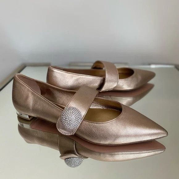 Aquazzura o1srvl11e1024 Flats in Cream Size US 10 / IT 40 - 3 Thumbnail