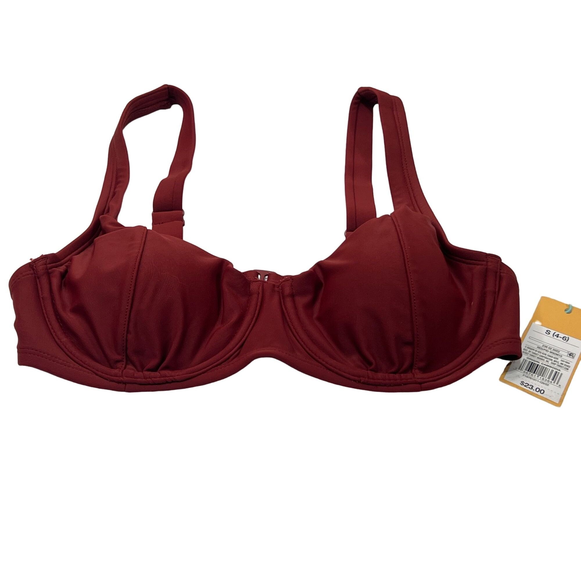 Other Kona Sol - Women's Maroon Red Seamed Underwired Bikini Swim Size ONE SIZE - 5 Thumbnail