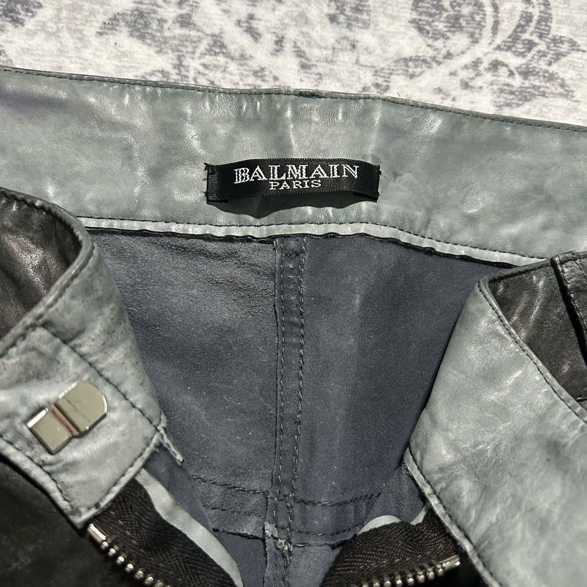 Balmain Balmain Decarnin Leather Cargo Biker Pants Size US 30 / EU 46 - 6 Thumbnail