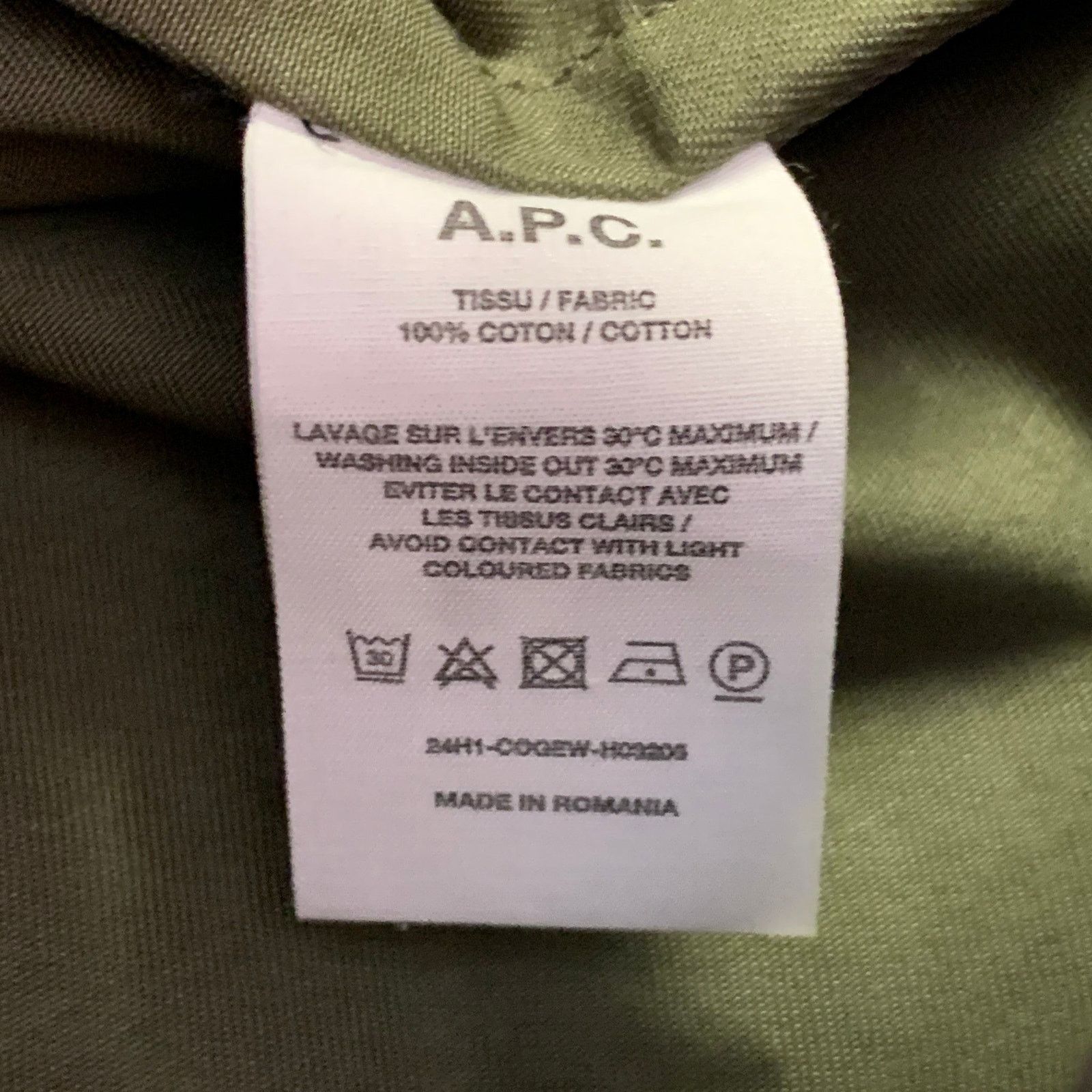 A.P.C. A.P.C. Size XL Green Olive Twill Cotton Two Pockets Jacket Size US XL / EU 56 / 4 - 6 Thumbnail