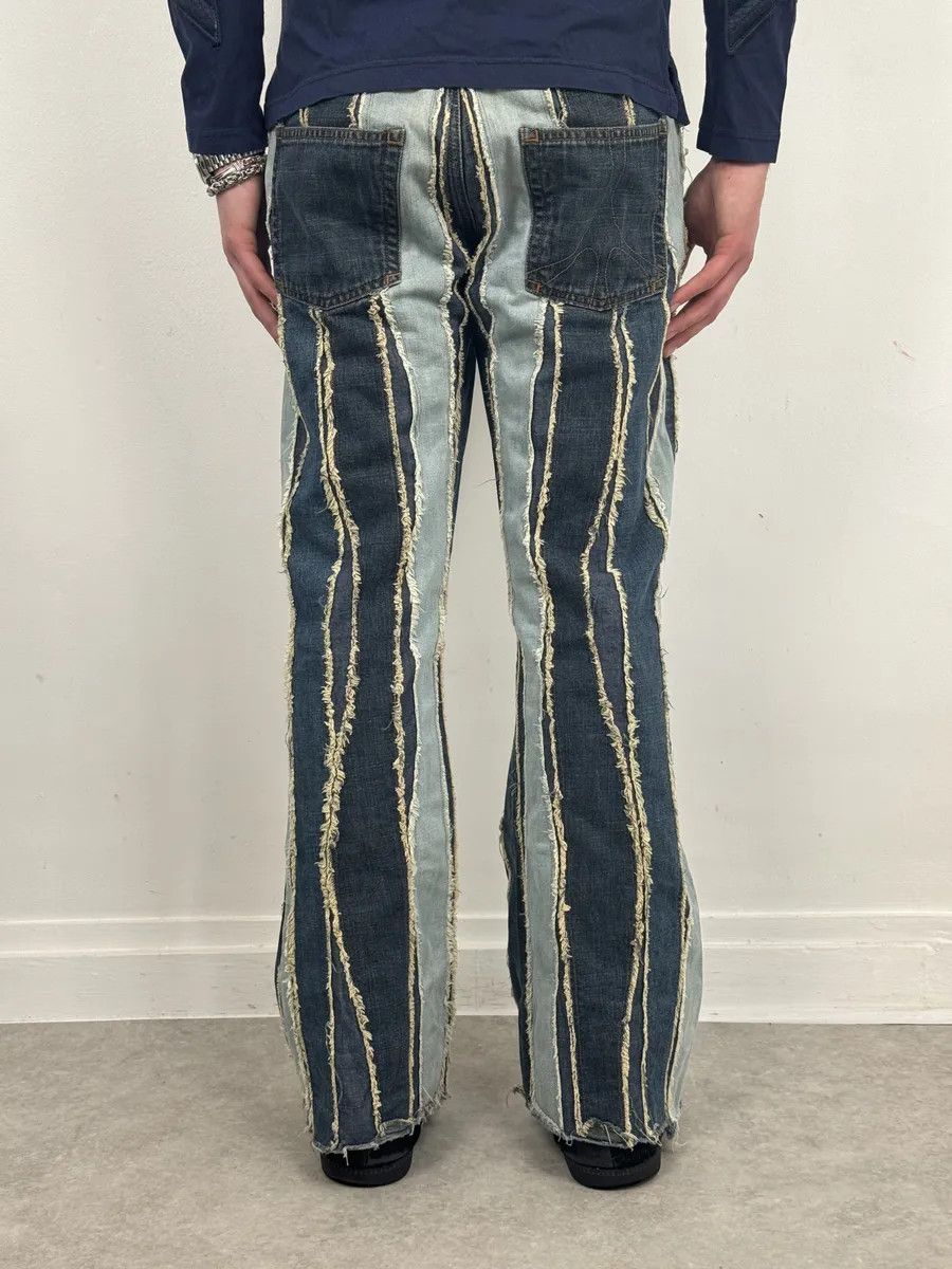 Moschino 2000s Moschino Denim Lines Blue Destroyed Jeans Size US 30 / EU 46 - 5 Thumbnail