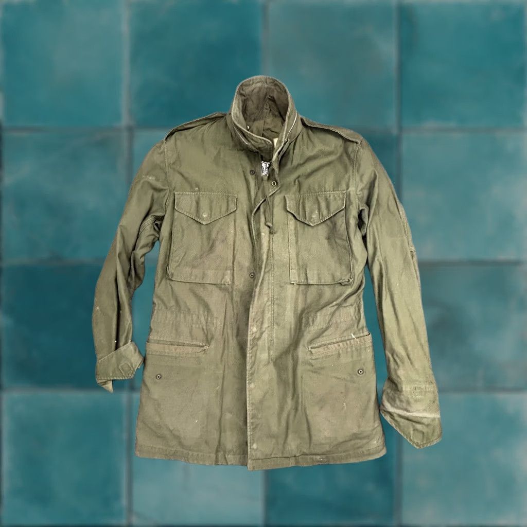 Olive VINTAGE US Army M-65 Field Jacket Mens Small Long Olive Green Military Coat 70s Size US S / EU 44-46 / 1 - 1 Thumbnail