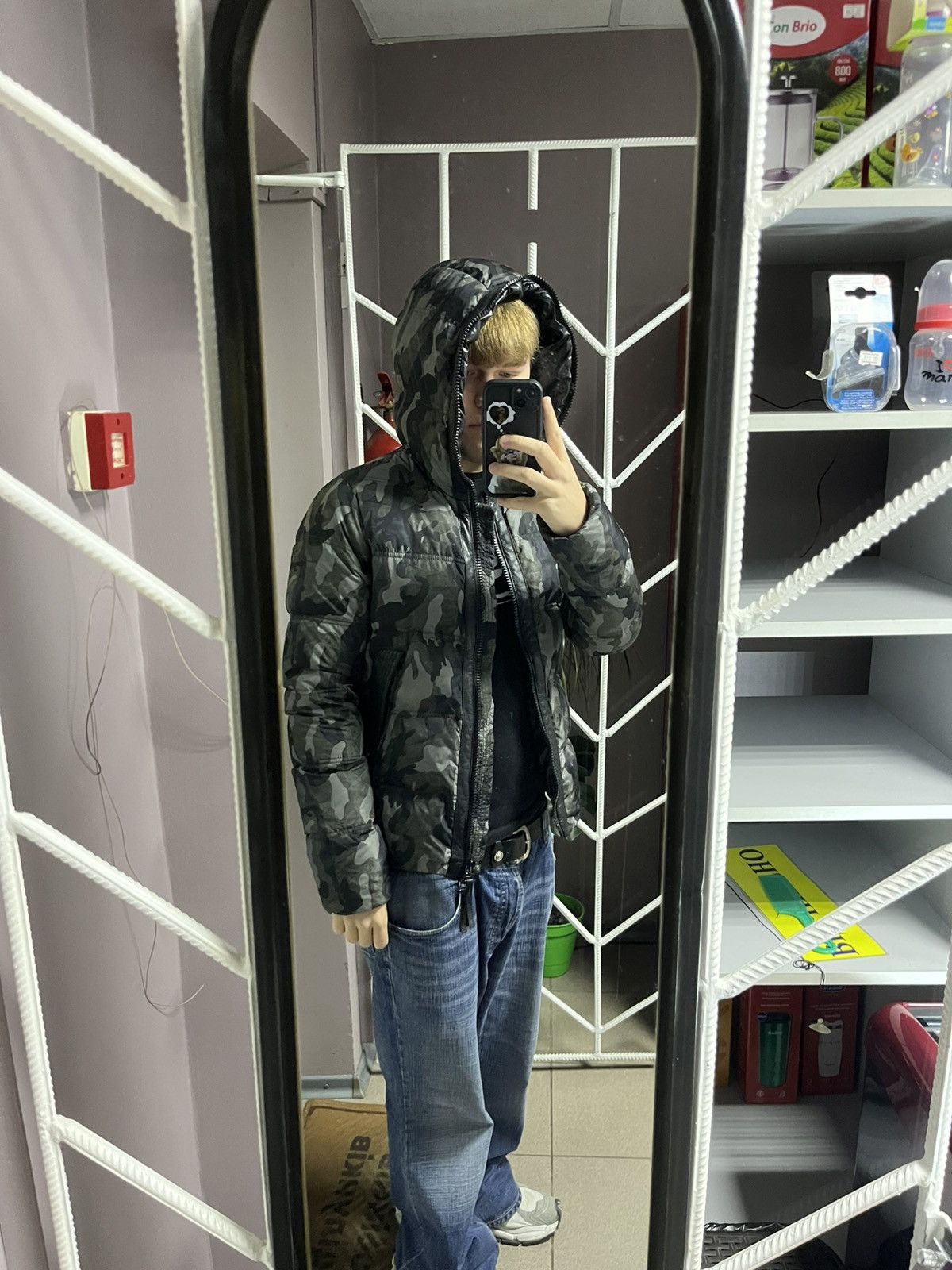 Duvetica Camo Duvetica Down Puffer Jacket with Leather Size US M / EU 48-50 / 2 - 13 Thumbnail