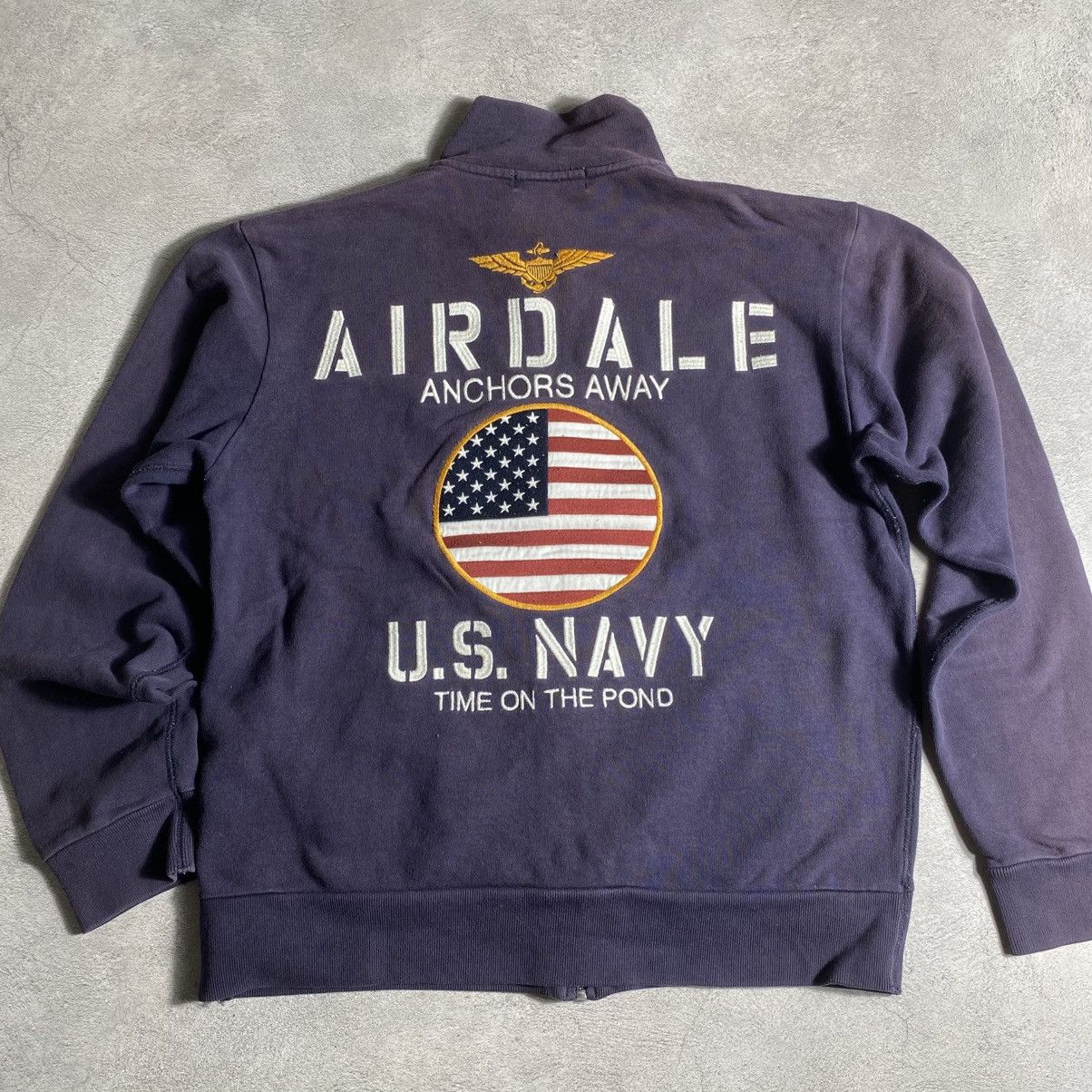 Vintage Avirex Type Blue Airdale US Navy Zipper