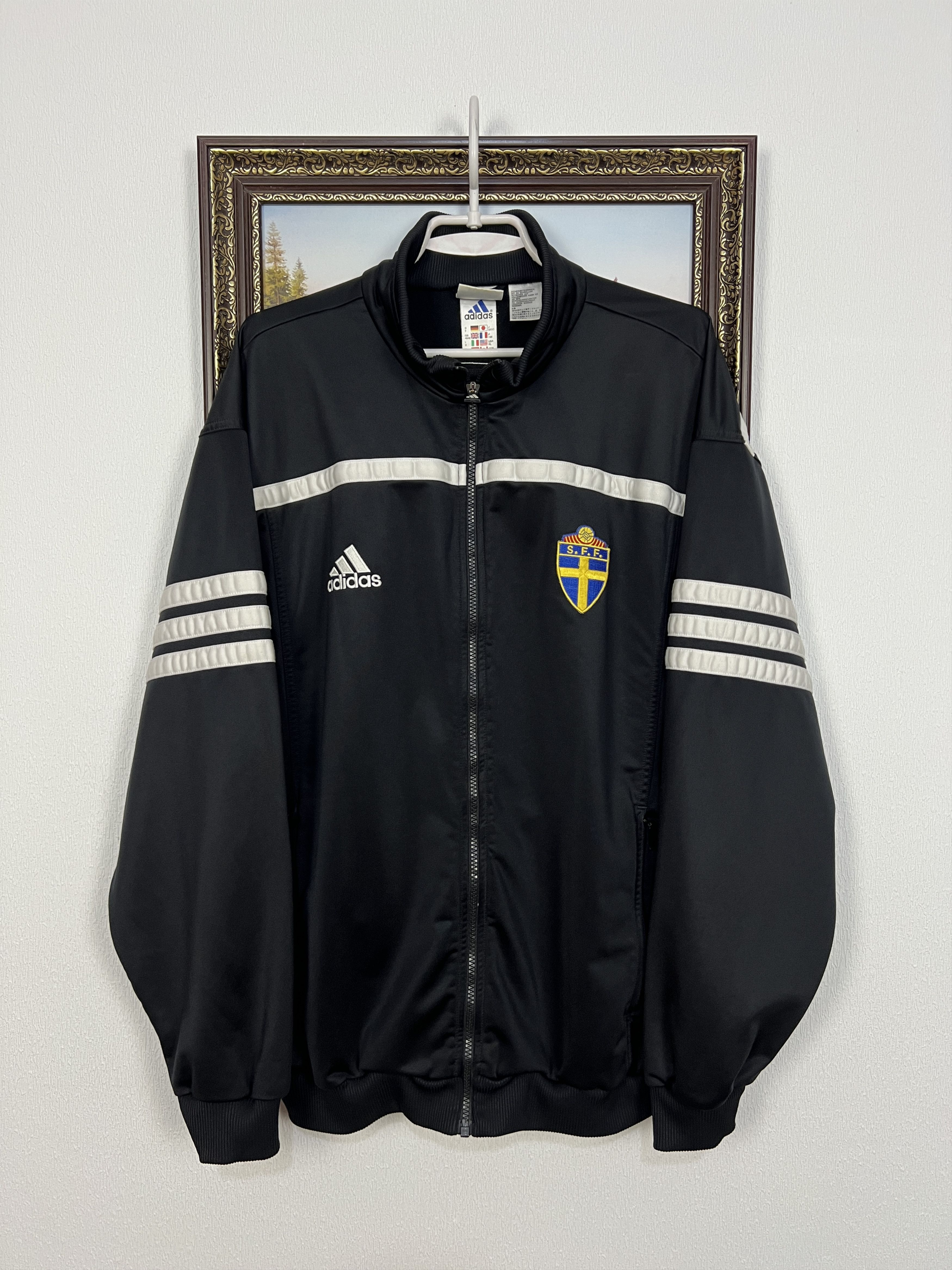 Vintage 90's Adidas Sweden Football Jacket Soccer
