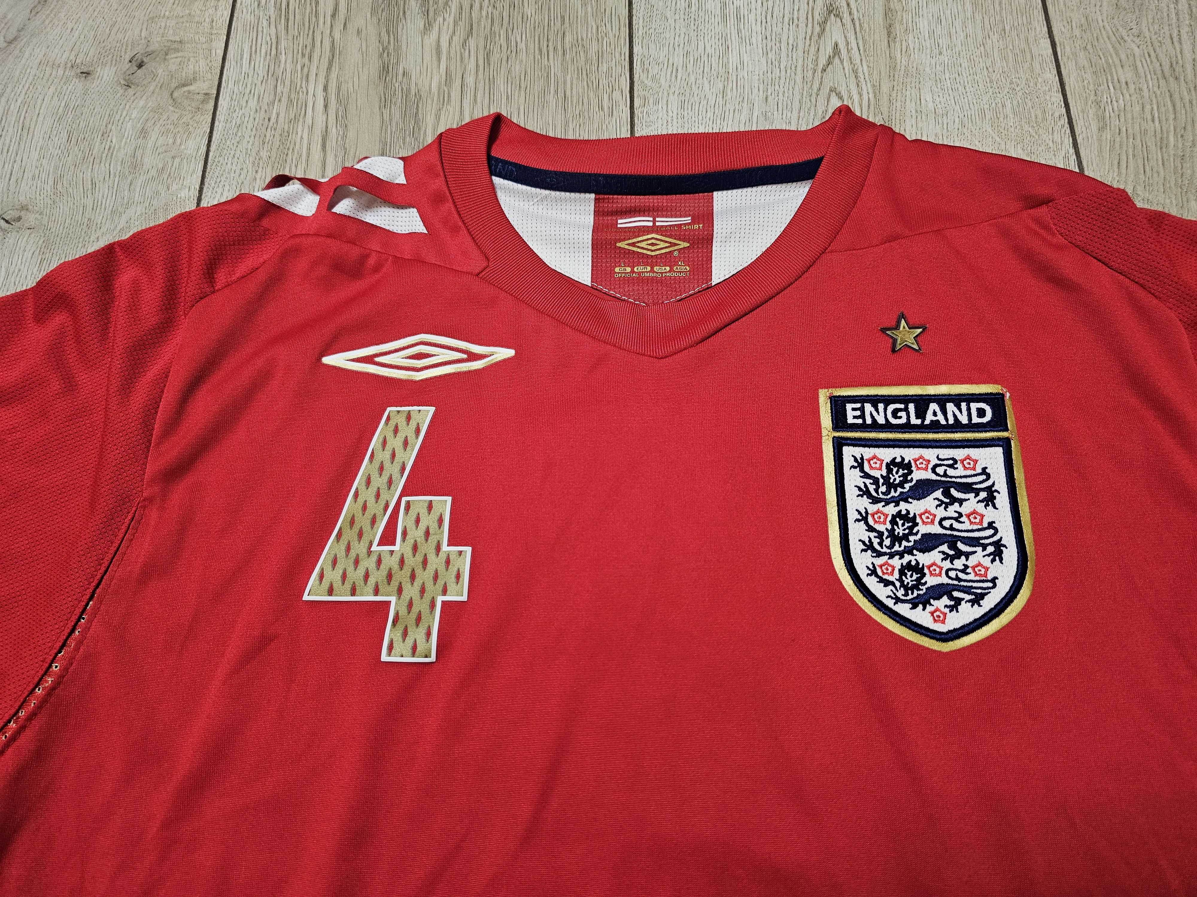 Umbro ENGLAND 2006 2008 AWAY GERRARD FOOTBALL SHIRT SOCCER JERSEY Size US L / EU 52-54 / 3 - 3 Thumbnail