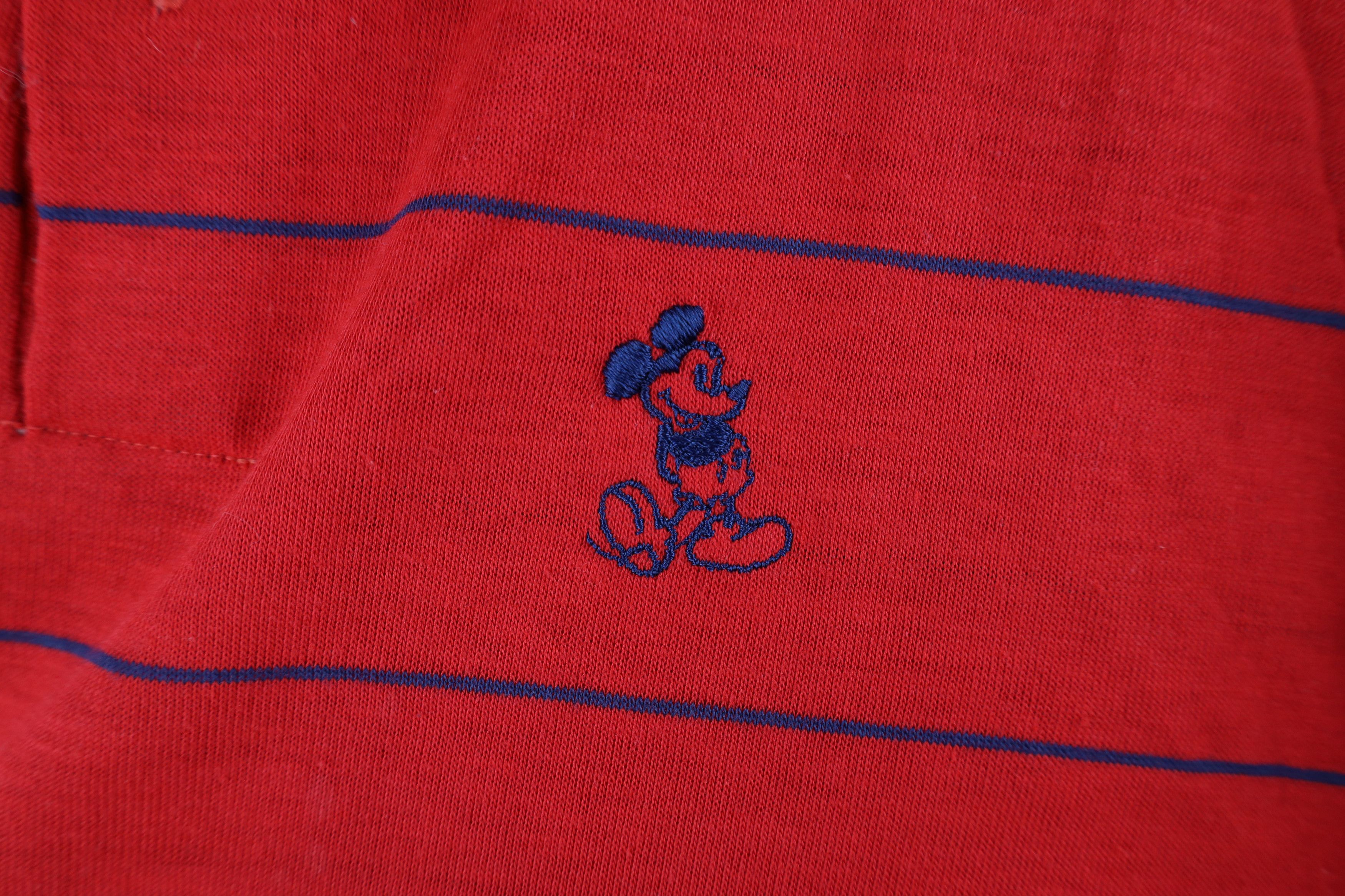 Disney × Vintage Vintage 80s Disney Knit Mickey Mouse Collared Polo Shirt USA Size US XL / EU 56 / 4 - 4 Thumbnail