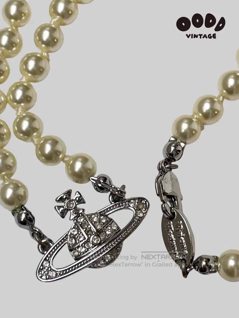 Vivienne Westwood Vivienne Westwood Saturn Pearl Necklace Choker Size ONE SIZE - 3 Thumbnail