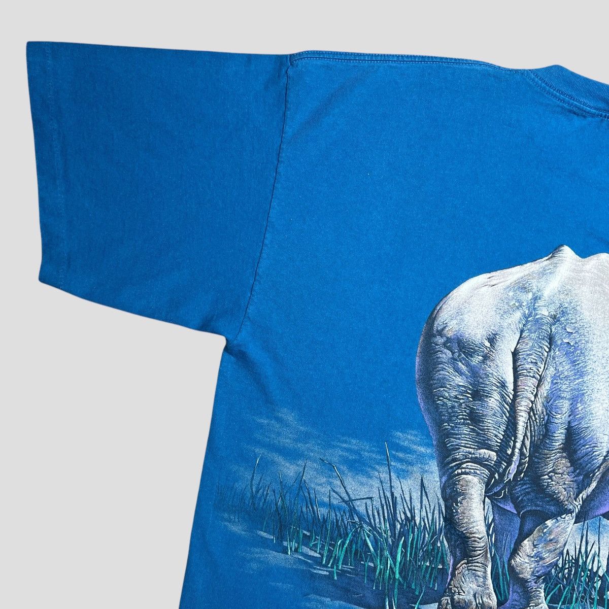 Habitat × Vintage Vintage 1990s Rhino Habitat Double Sided Nature Graphic Tee Size US XXL / EU 58 / 5 - 10 Thumbnail