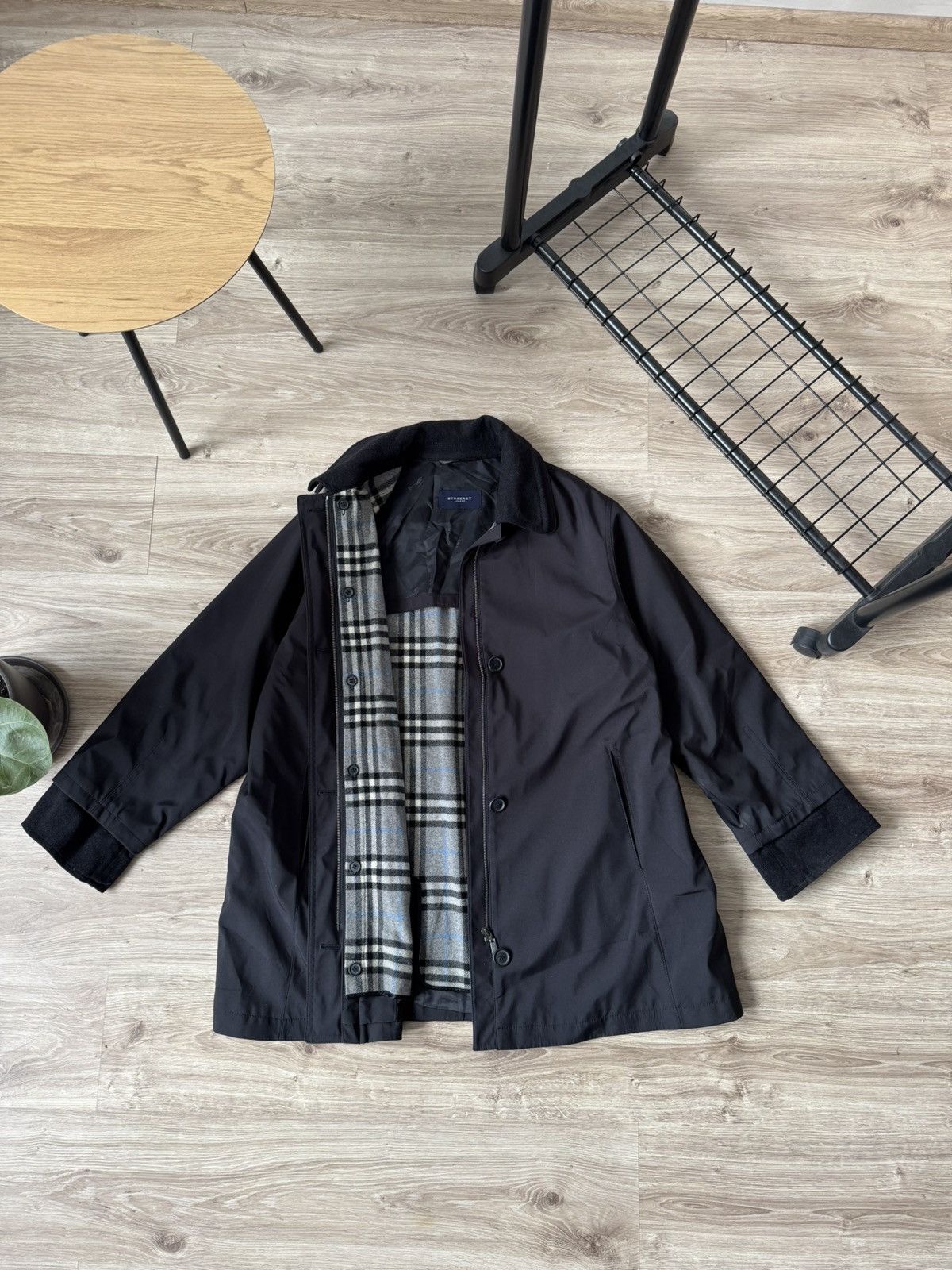 Burberry Vintage Burberry 2 in 1 Nova Check Wool Coat Jacket Size M / US 6-8 / IT 42-44 - 3 Thumbnail