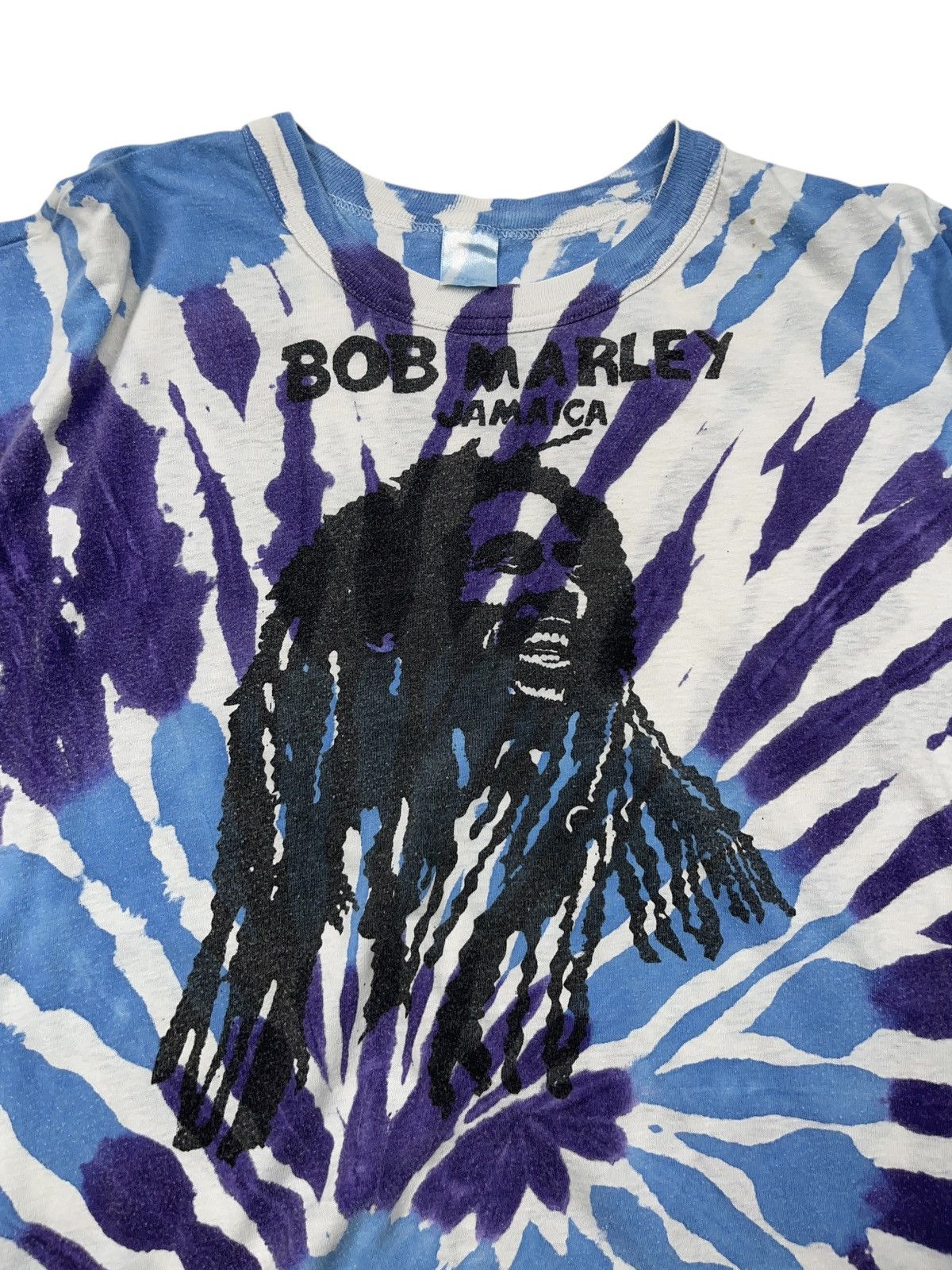 Bob Marley Vintage 80s Bob Marley Tie Dye T-shirt Jamaica Single Stitch Size US XL / EU 56 / 4 - 2 Thumbnail