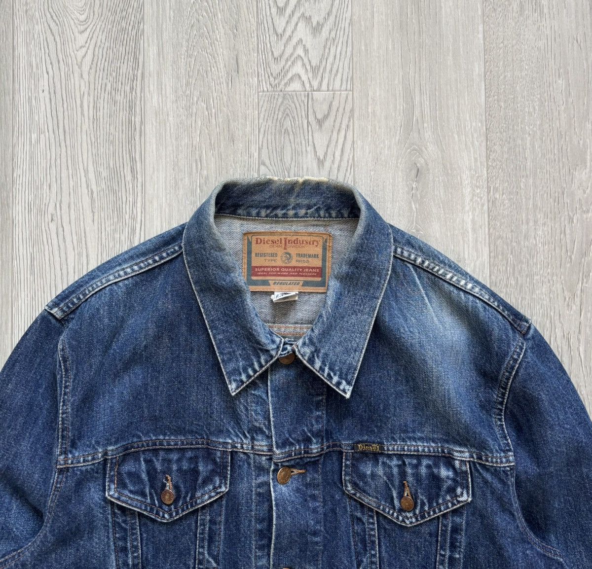 Diesel × Vintage Vintage Diesel Denim Jacket Boxy Fit 90s Italy Size US XL / EU 56 / 4 - 2 Thumbnail