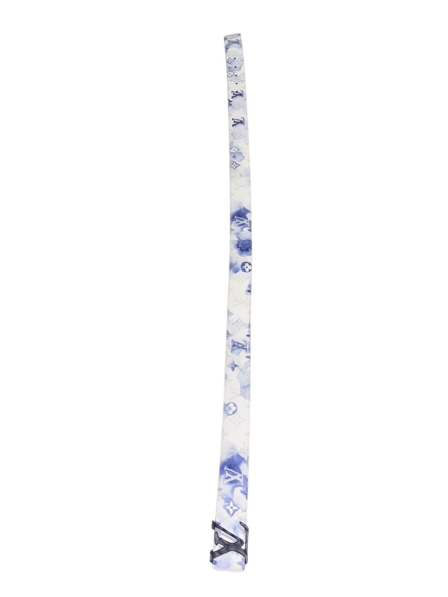 Louis Vuitton × Virgil Abloh SS21 Louis Vuitton LV Reversible Belt Cloud SkyWater color Size 32 - 2 Thumbnail