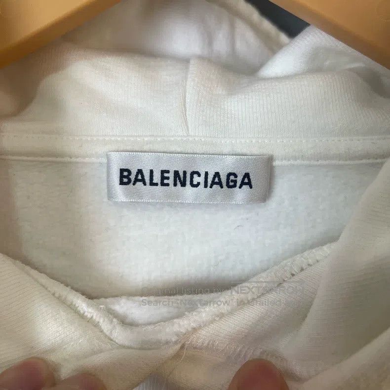 Balenciaga Balenciaga Crown white print hooded sweatshirt XS Size US XS / EU 42 / 0 - 3 Thumbnail