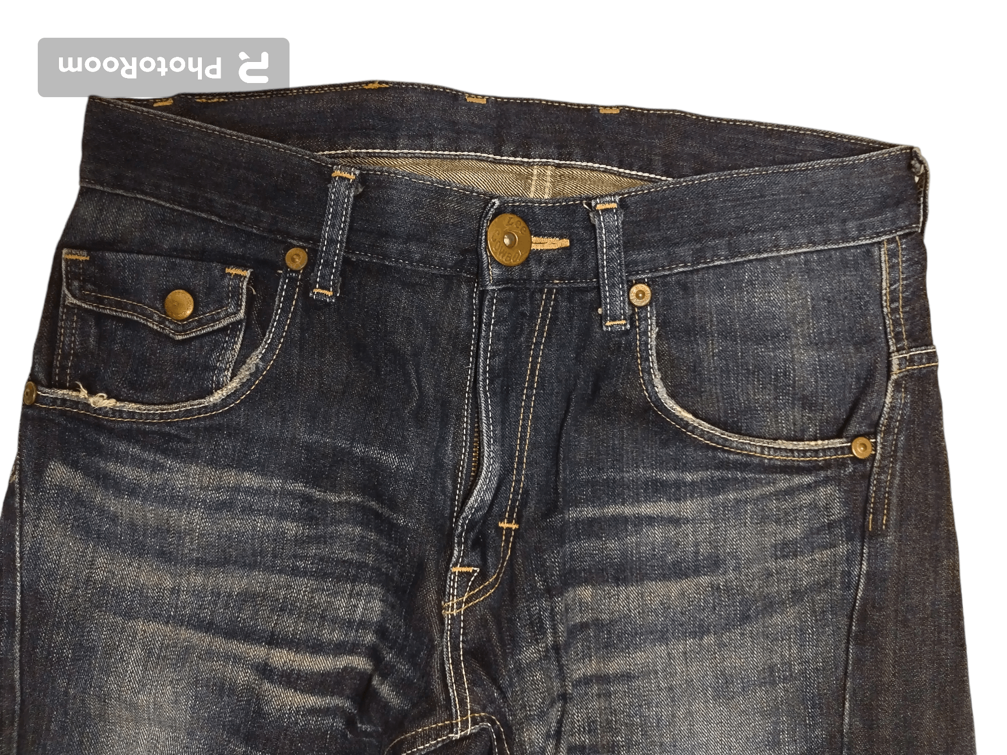 Japanese Brand × Jean × Lee Cool Awesome Lee Cowboy Distressed Design Engineered Jeans Size US 34 / EU 50 - 10 Thumbnail