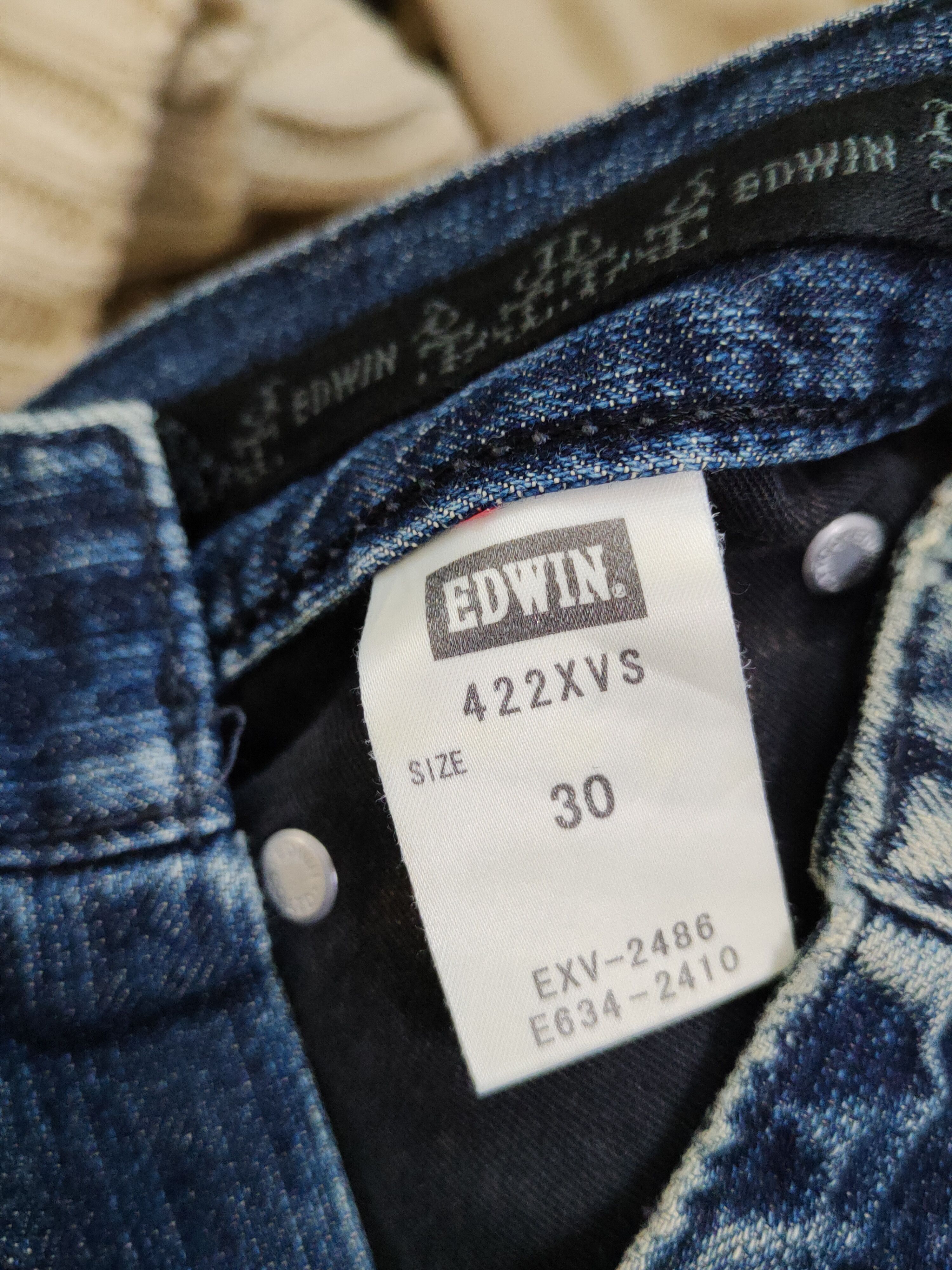 Edwin Edwin Dark Blue Distressed Ripped Jeans #W1568 Size US 30 / EU 46 - 18 Thumbnail