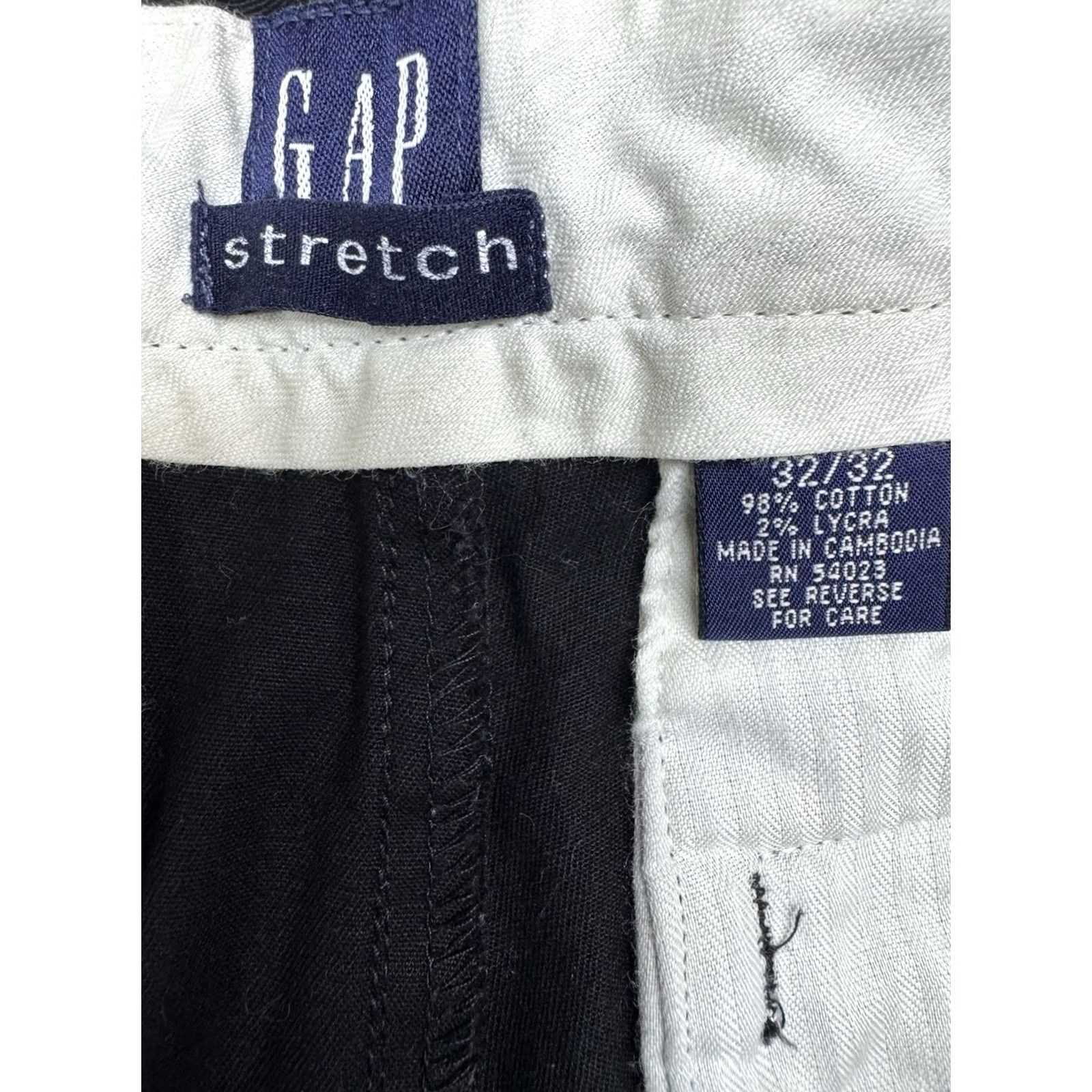 Gap VINTAGE Gap Chino Pants Wide-Leg Carpenter 32x30 Black 90s Grunge Retro Men's Pants Size US 32 / EU 48 - 2 Thumbnail