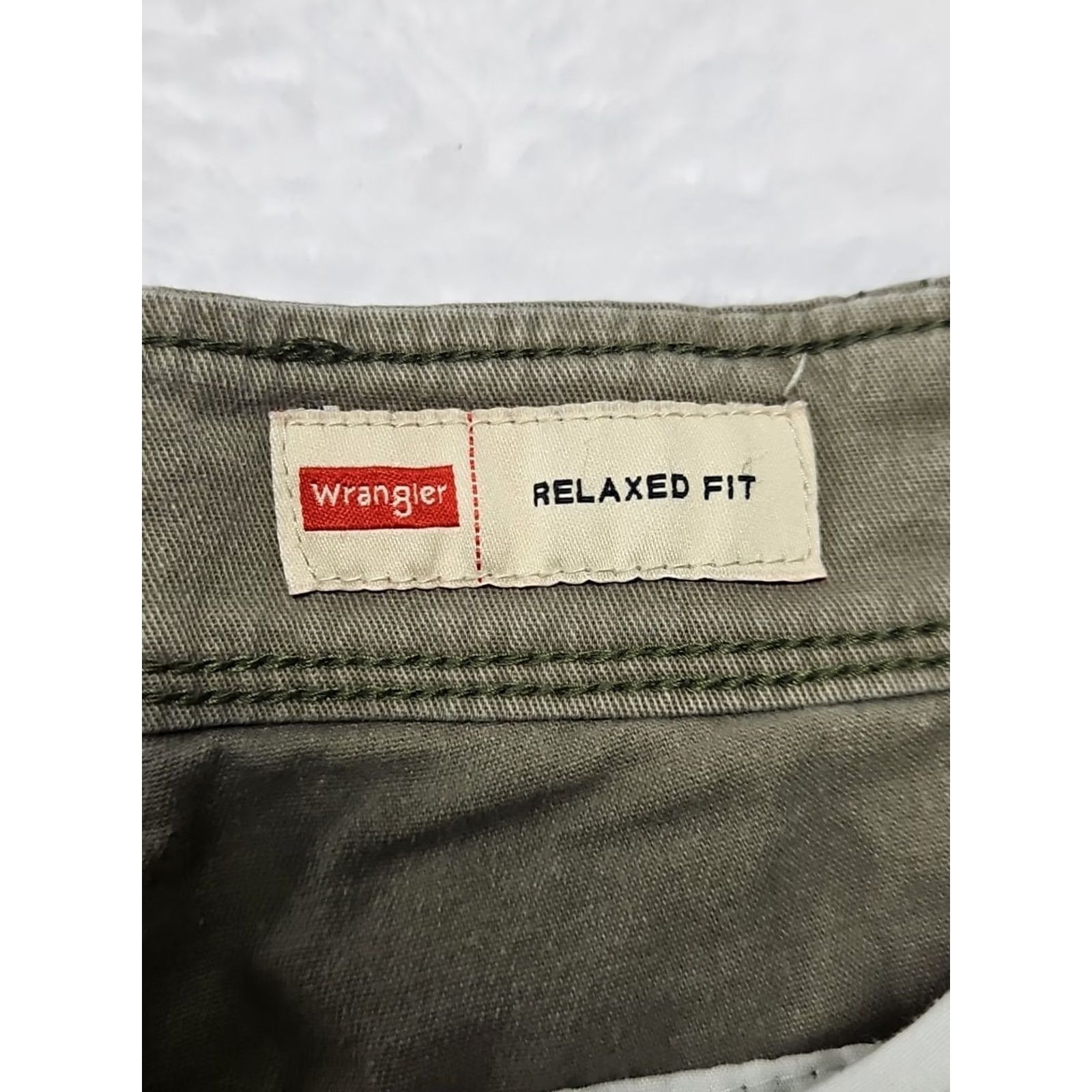 Wrangler Wrangler Relaxed Fit Cargo Pants Men 30x32 Beige Cotton Stretch Straight Leg Casual Utility Zip Button Front Size US 30 / EU 46 - 7 Thumbnail