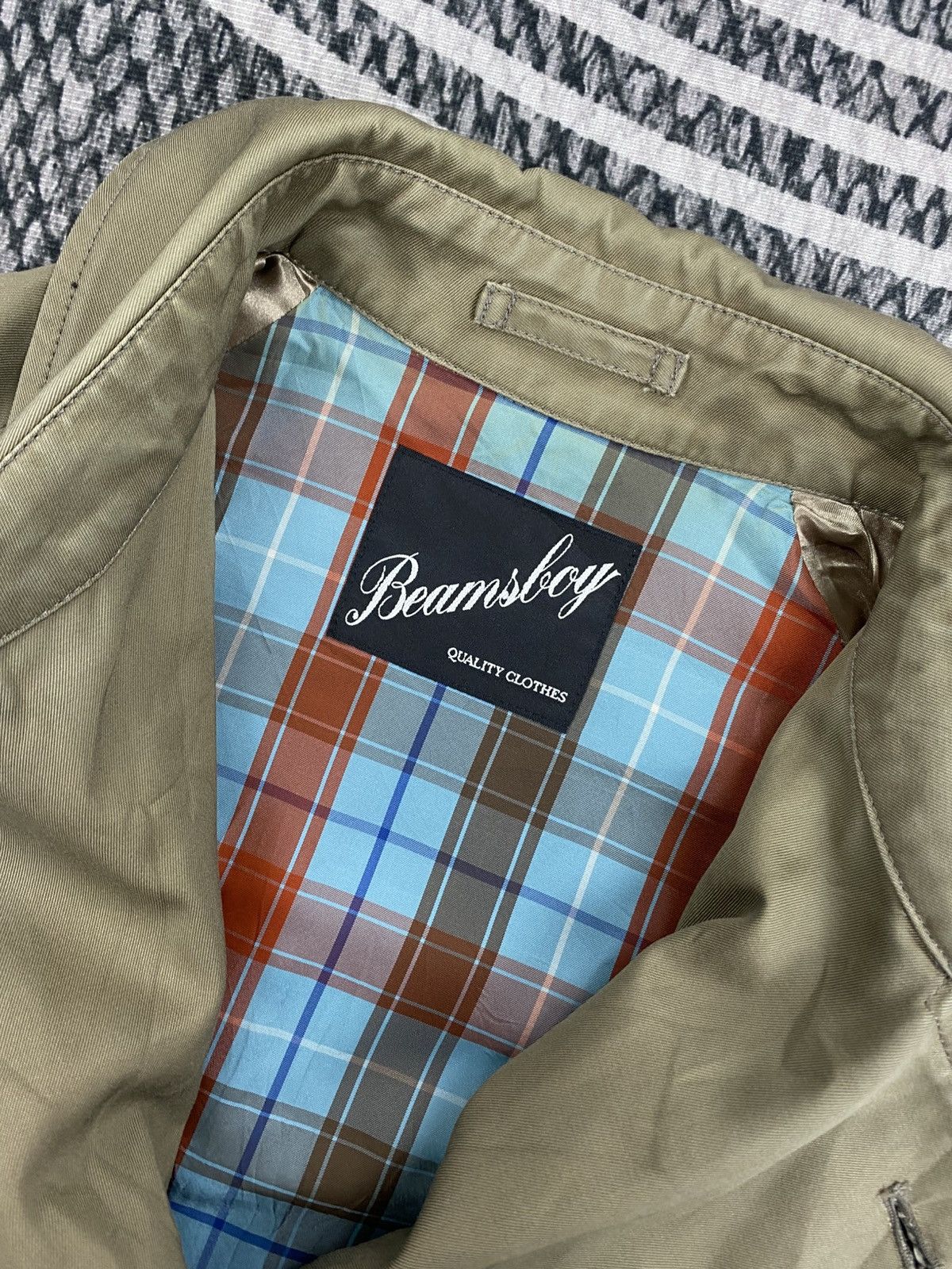 Beams Plus 🔥🔥Beams Boy Plaid Lining With Belted Trench Coat Jacket Size US S / EU 44-46 / 1 - 10 Thumbnail