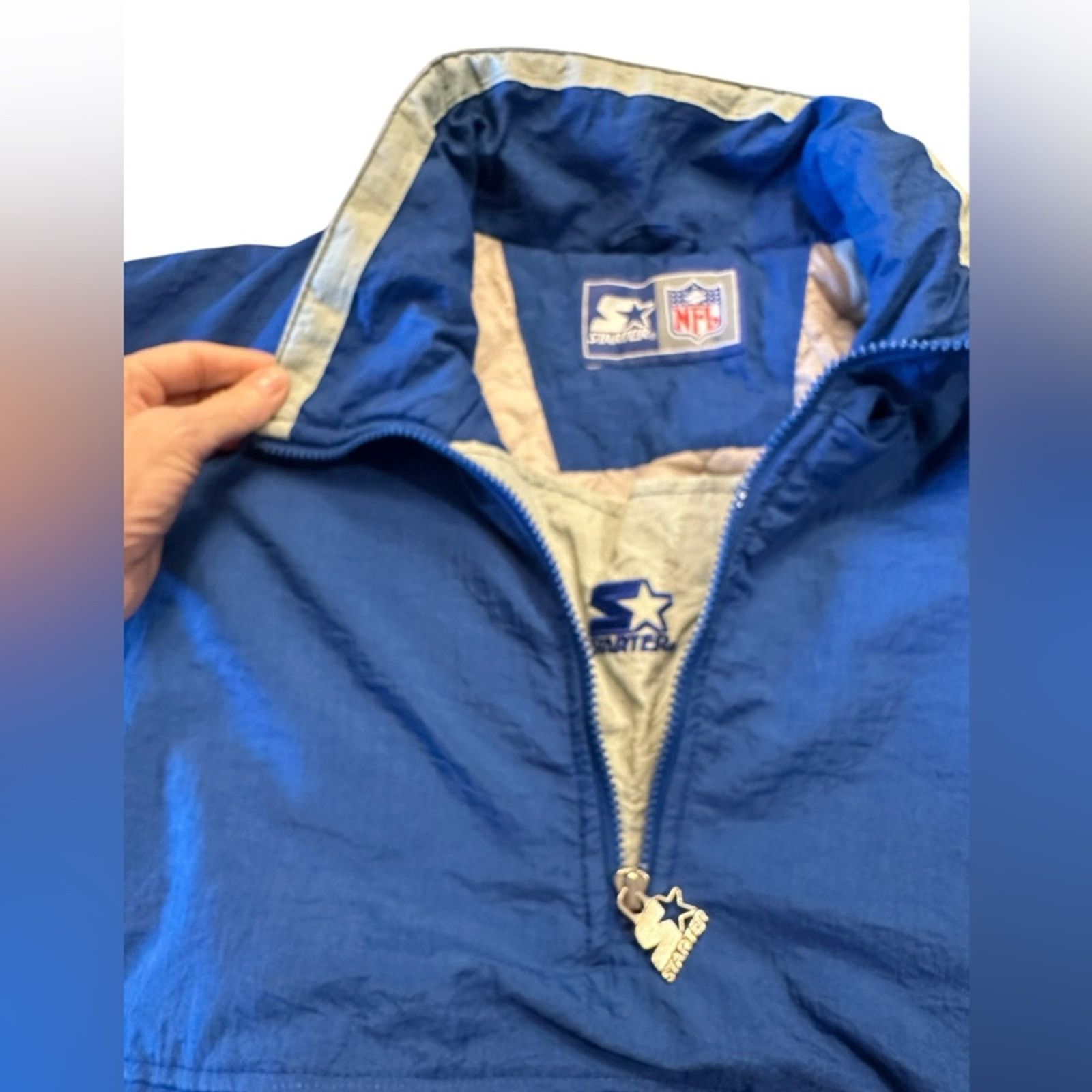 Starter Starter Dallas Cowboys Insulated Quarter Zip JacketLogos XXL Size US XXL / EU 58 / 5 - 6 Thumbnail