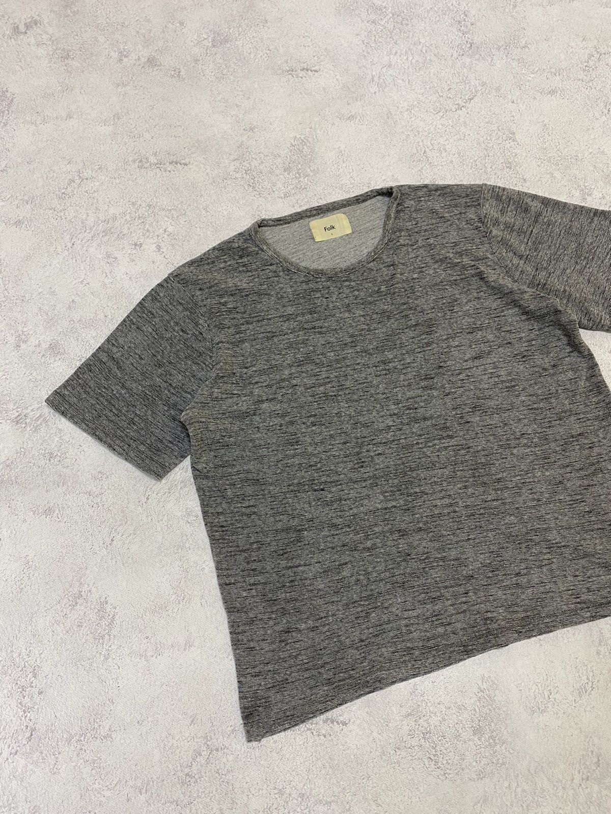 Folk Folk Mens Grey Short Sleeve T Shirt Size 3 Size US M / EU 48-50 / 2 - 3 Thumbnail