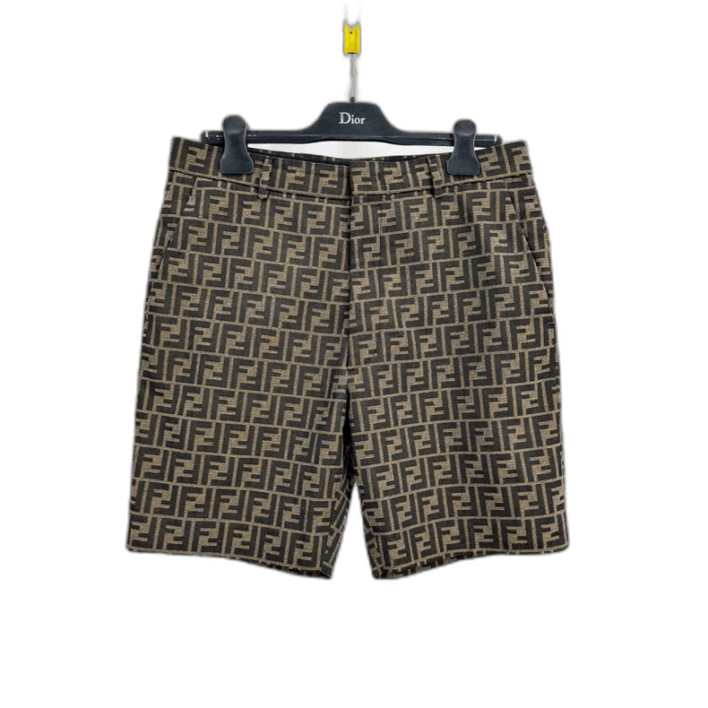 Fendi Fendi Double F Print Denim Shorts-2508 Size US 44 / EU 60 - 1 Thumbnail