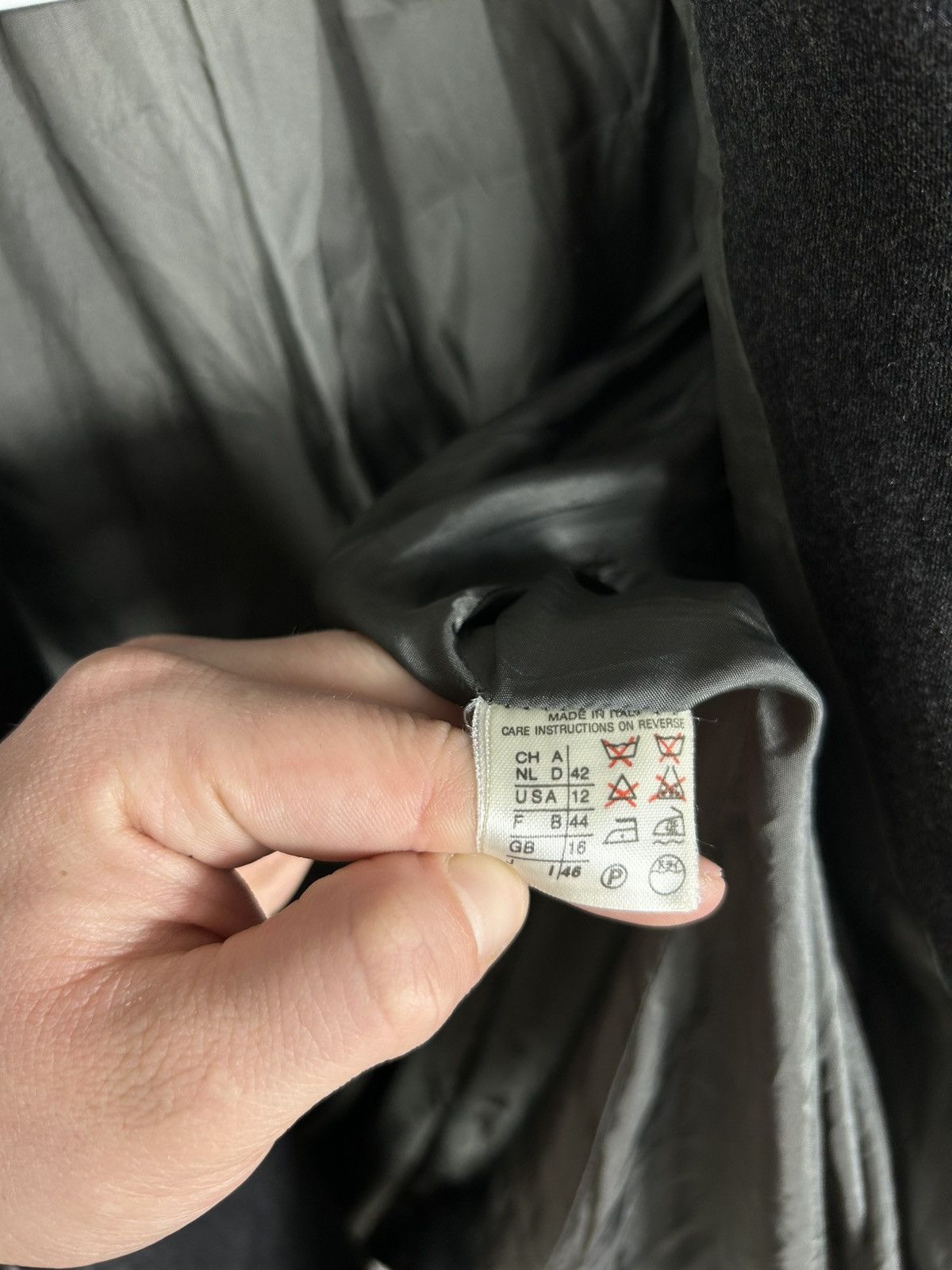 Max Mara Vintage MaxMara Grey Virgin Wool Blazer Jacket Made in Italy Size L / US 10 / IT 46 - 11 Thumbnail