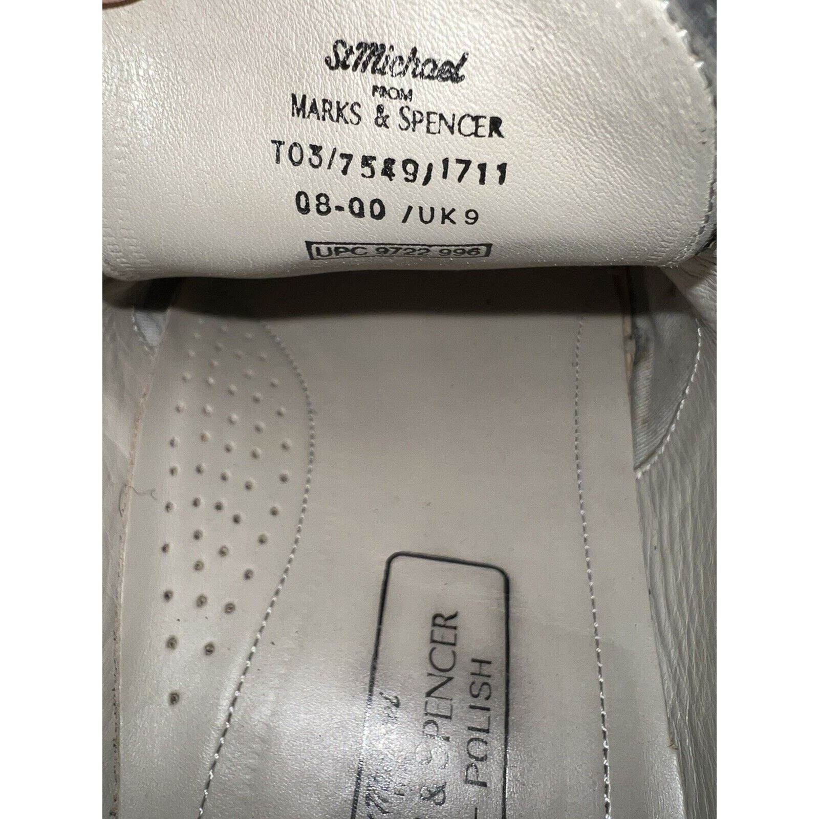 Marks & Spencer Mens St Michael Marks & Spencer Black Leather Oxford 10 US Size US 10 / EU 43 - 4 Thumbnail