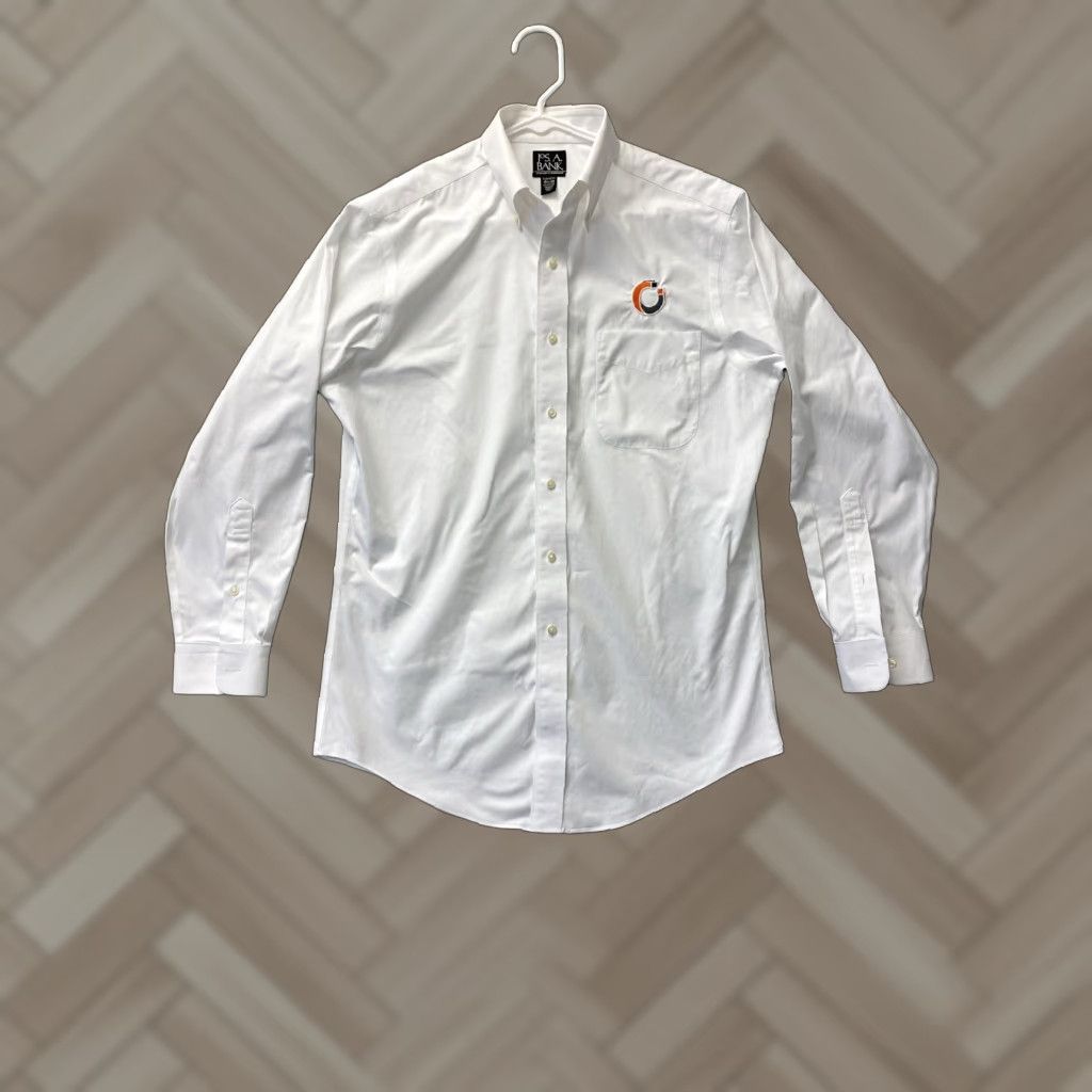 Jos. A. Bank VINTAGE Jos. A. Bank Reserve Dress Shirt Men 15.5 33 White Slim Fit French Cuff Formal Clothing Size 40R - 1 Thumbnail