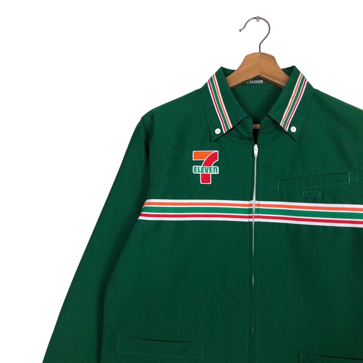 Japanese Brand 📌Vintage Worker Zipper Light Jacket 7-Eleven Japan Big Logo Size US M / EU 48-50 / 2 - 8 Thumbnail