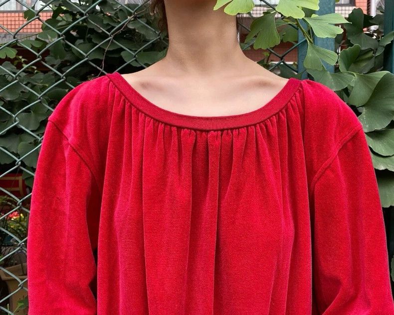 Kenzo KENZO Red velvet vintage dress Size M / US 6-8 / IT 42-44 - 4 Thumbnail