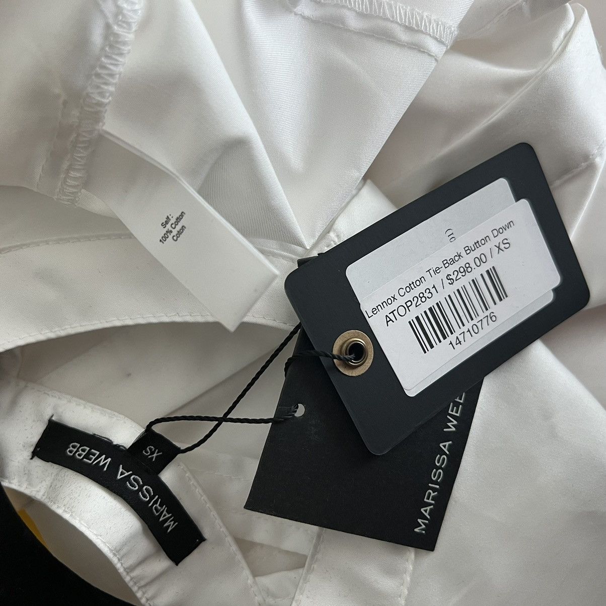 Marissa Webb NWT Marissa Webb Lennox Cotton Tie-Back Button Shirt Top Size XS / US 0-2 / IT 36-38 - 9 Thumbnail