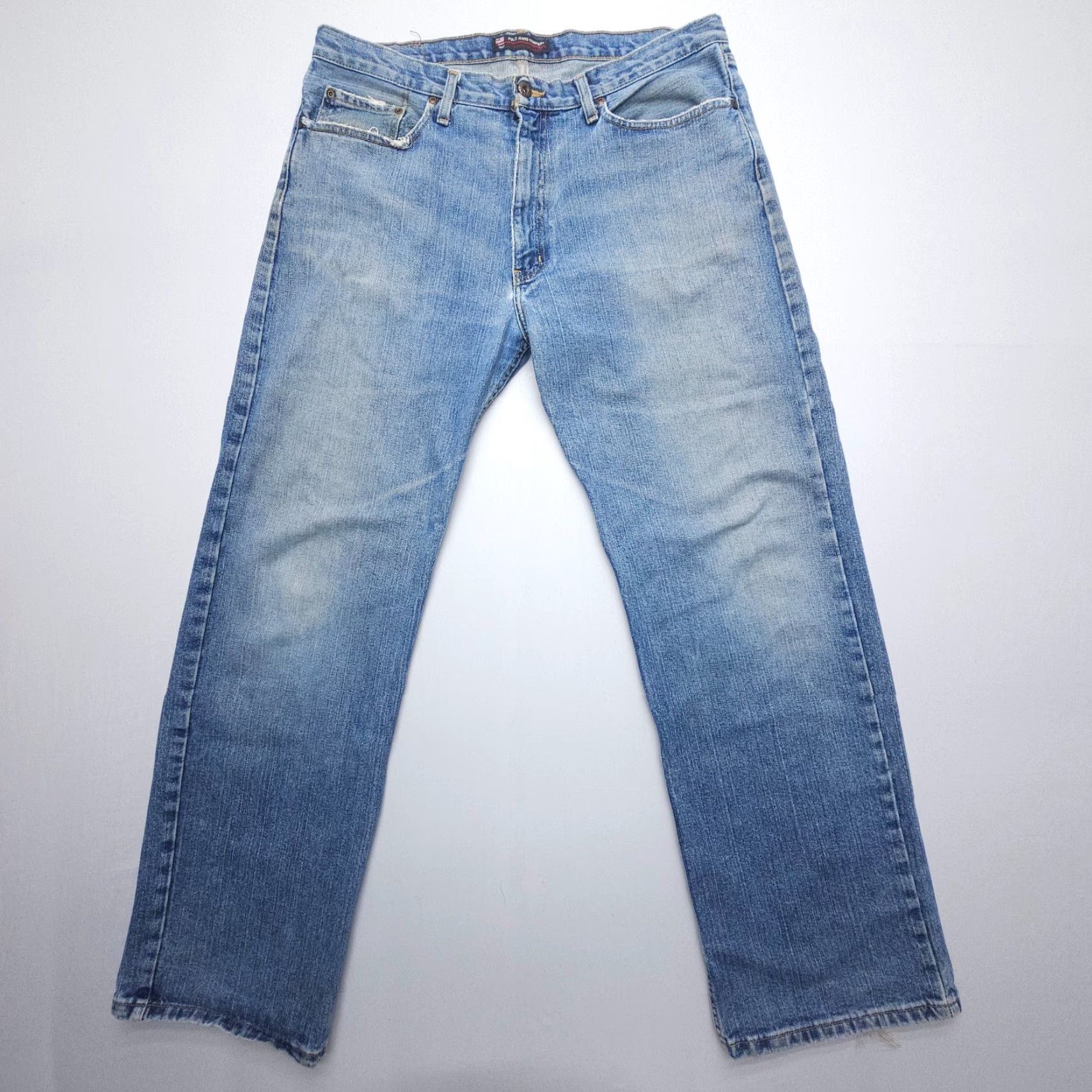 Polo Ralph Lauren Vtg Polo Ralph Lauren Jeans RL Woodrow Straight Jeans Mens 36 x 34 Denim Blue 5-Pocket Regular Waist 36 Inseam 33 Rigid Vintage, Logo, American Theme Size US M / EU 48-50 / 2 - 2 Thumbnail