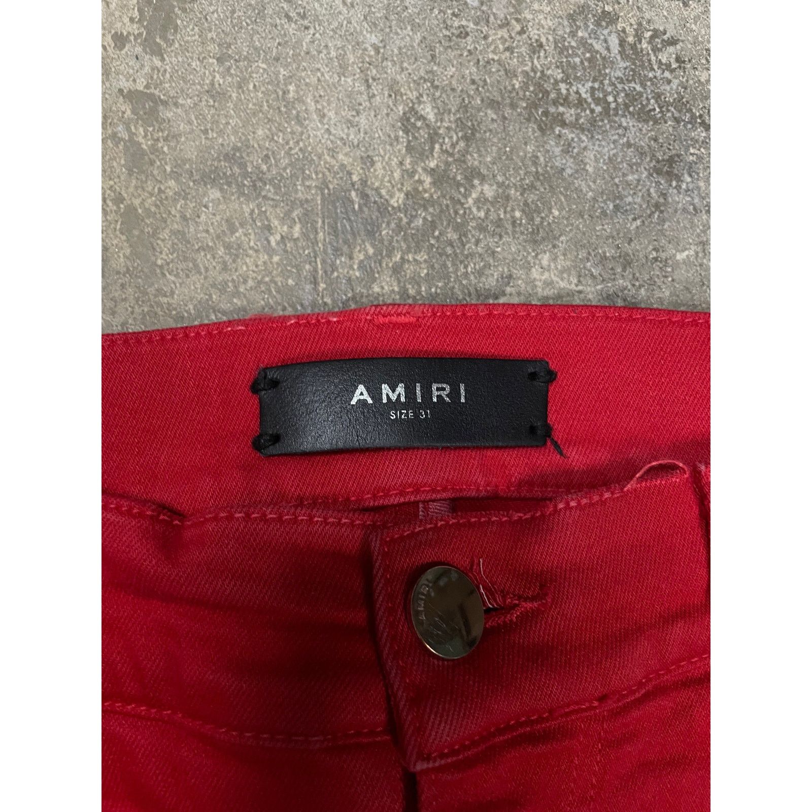 Amiri Amiri Jeans Thrasher Red Black Stripe Used 31 Size US 31 - 3 Thumbnail