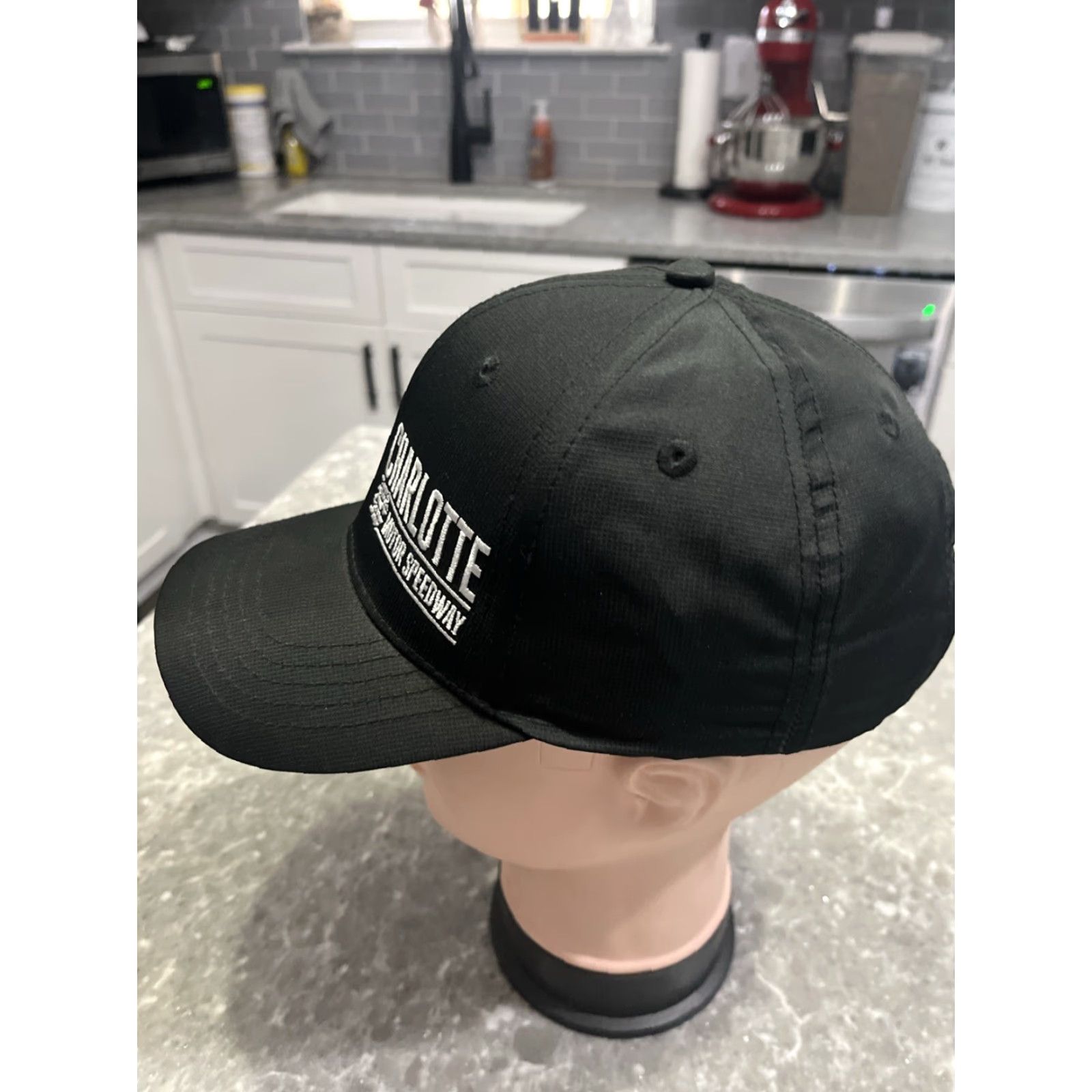 NASCAR Charlotte Motor Speedway Hat Baseball Cap CMS Logo Staff Men One Size Black Adjustable Strapback Racing Cap Size ONE SIZE - 2 Thumbnail