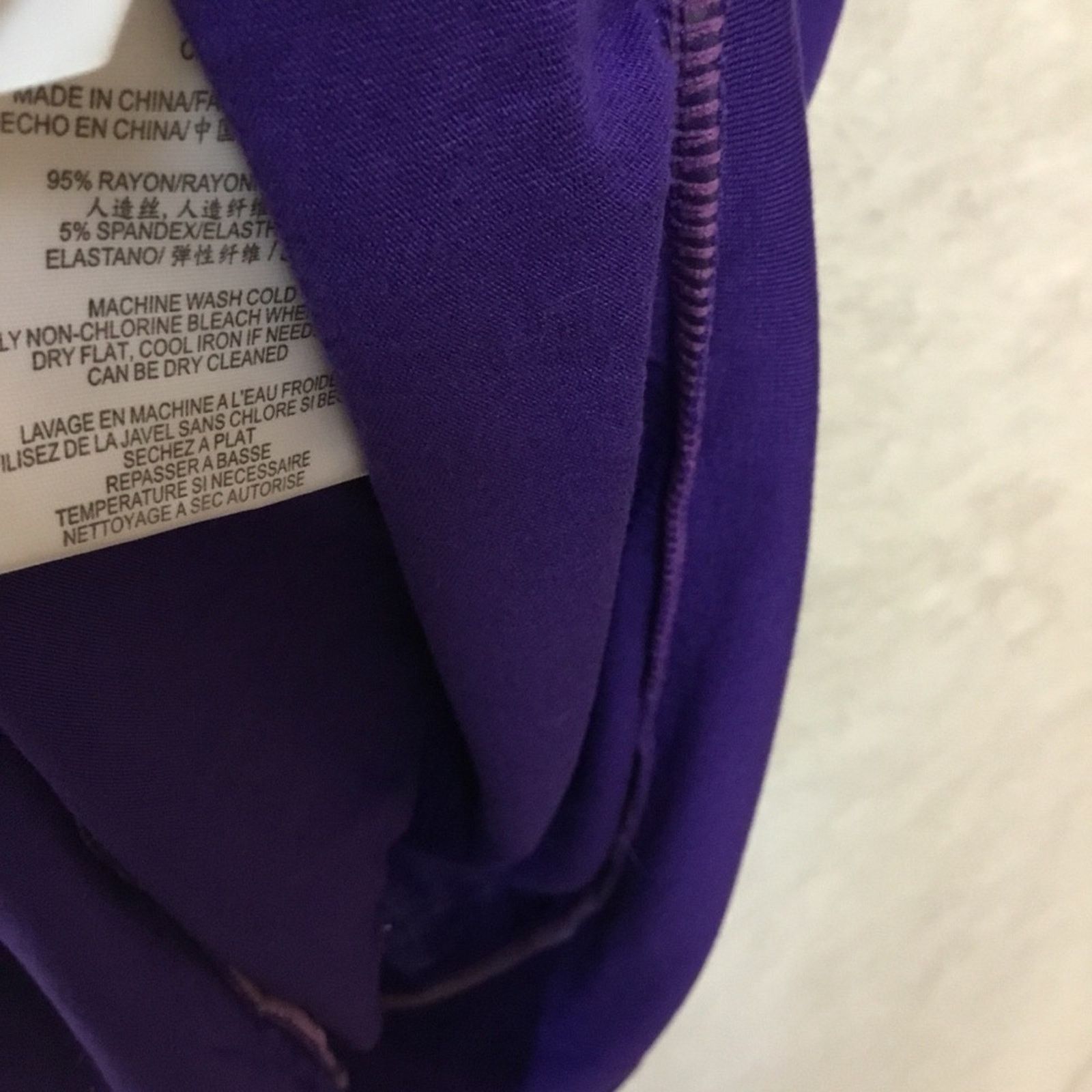 Bcbgmaxazria BCBGMaxAzria Purple Short Sleeve Top Size S / US 4 / IT 40 - 11 Thumbnail