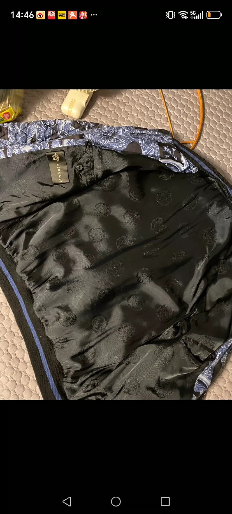 Other Versace Mulberry silk and cotton jacket Size US L / EU 52-54 / 3 - 6 Thumbnail