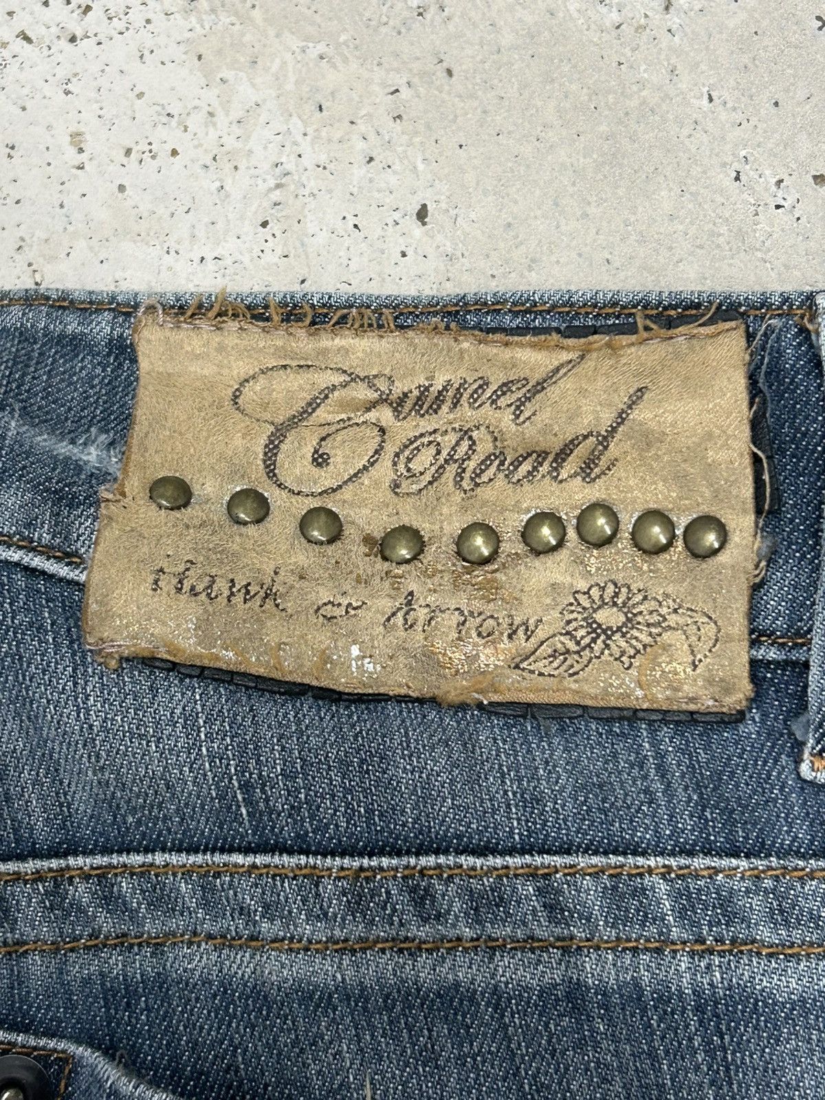 Le Grande Bleu (L.G.B.) Camel Road Distressed Embellished Jeans Size US 29 - 14 Thumbnail