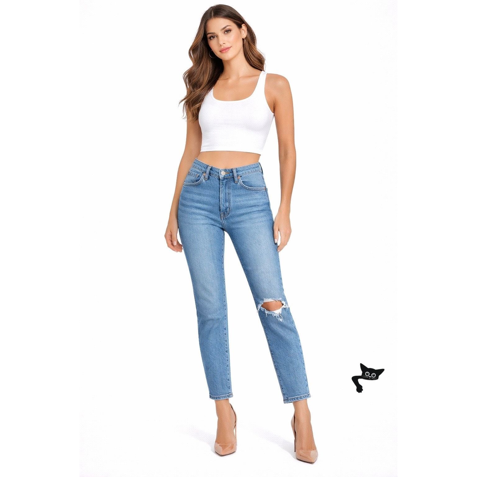 Levi's Levi's Wedgie Straight Button Fly Denim Jeans Women US 29 Size 29" - 8 Thumbnail
