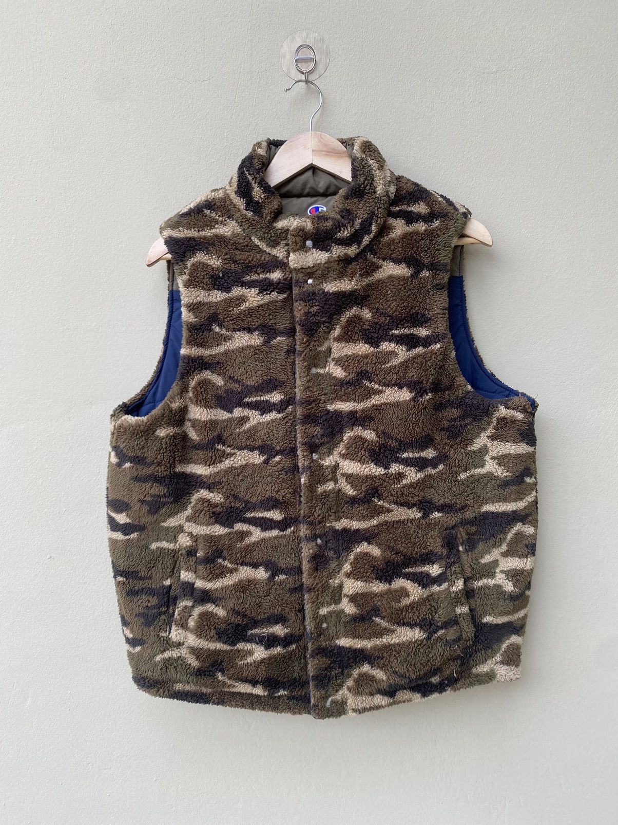 Champion × Vintage RARE CHAMPION REVERSIBLE CAMO VEST Size US L / EU 52-54 / 3 - 2 Thumbnail