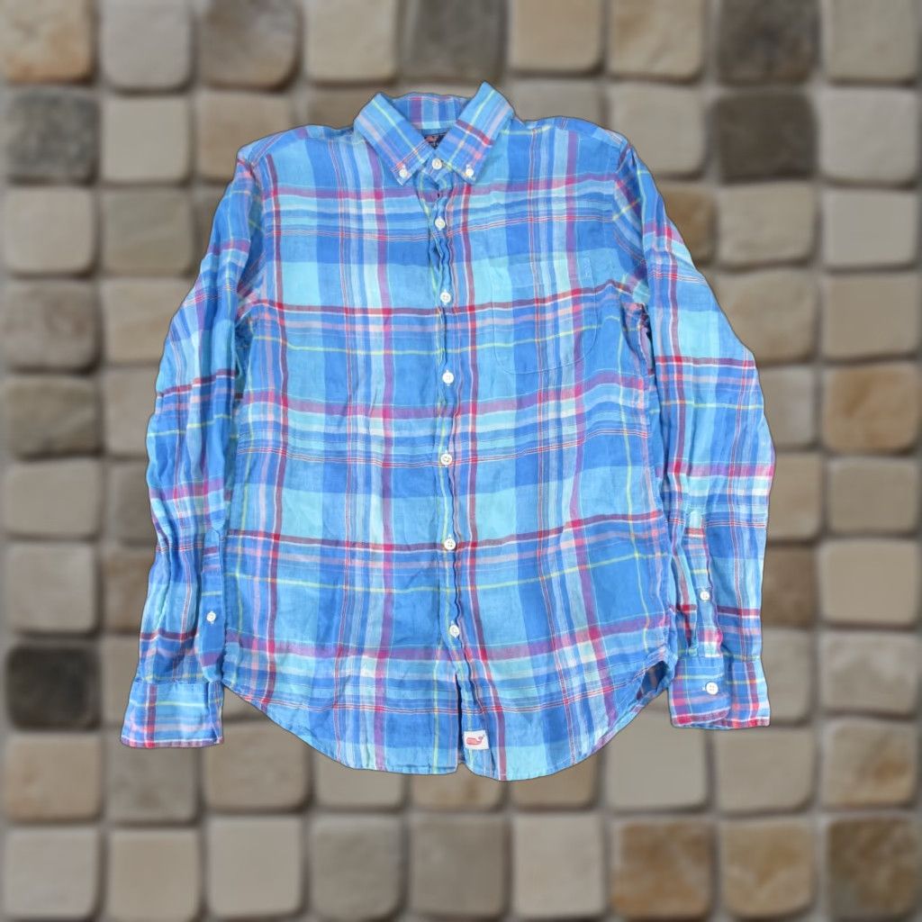 Vineyard Vines Vineyard Vines Murray Shirt Mens Small Blue Pink Yellow Linen Size US S / EU 44-46 / 1 - 1 Thumbnail