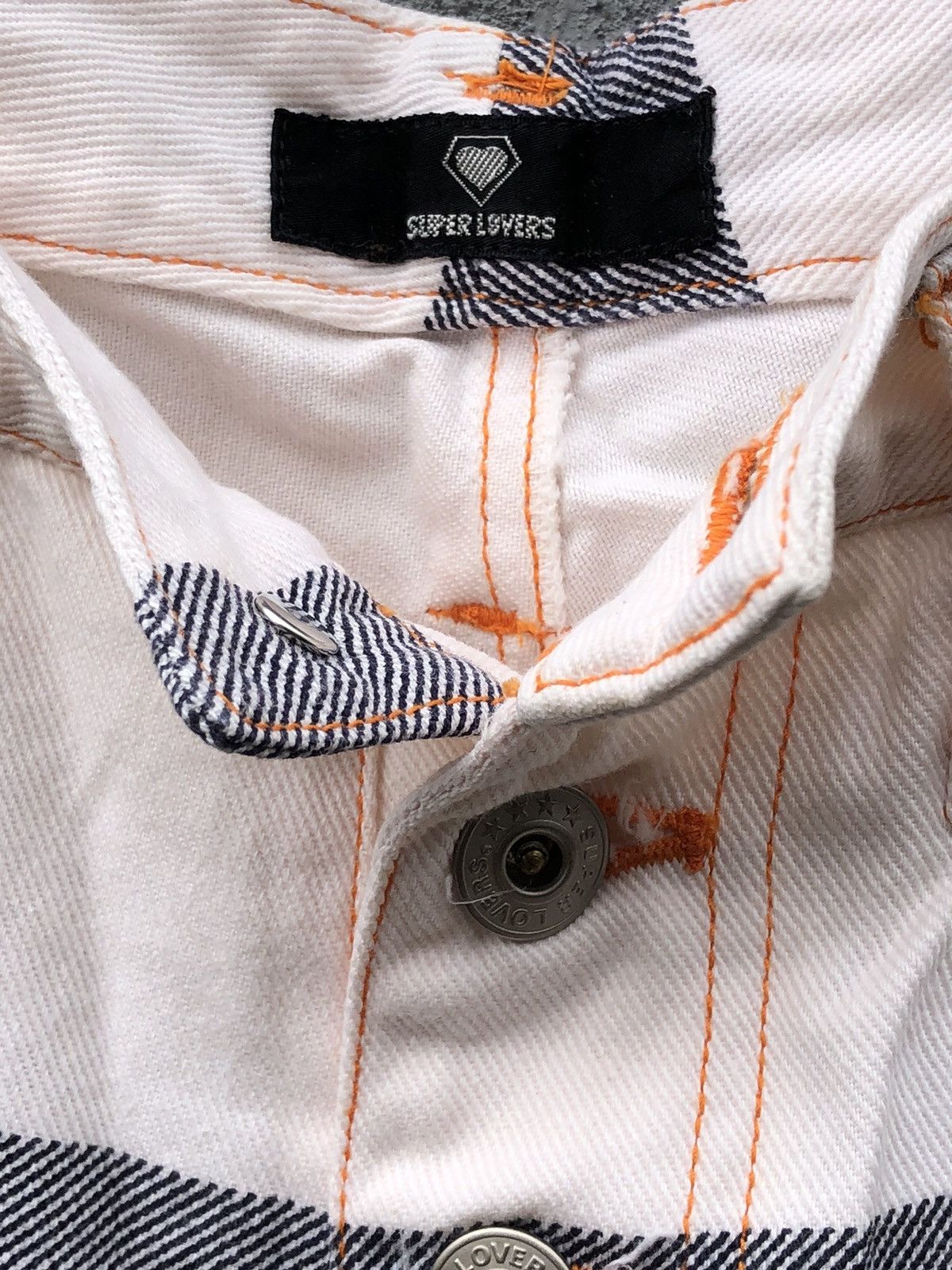 Hysteric Glamour Japanese Brand Super Lovers Stripe Hagi Style Jeans Size 23" - 14 Thumbnail