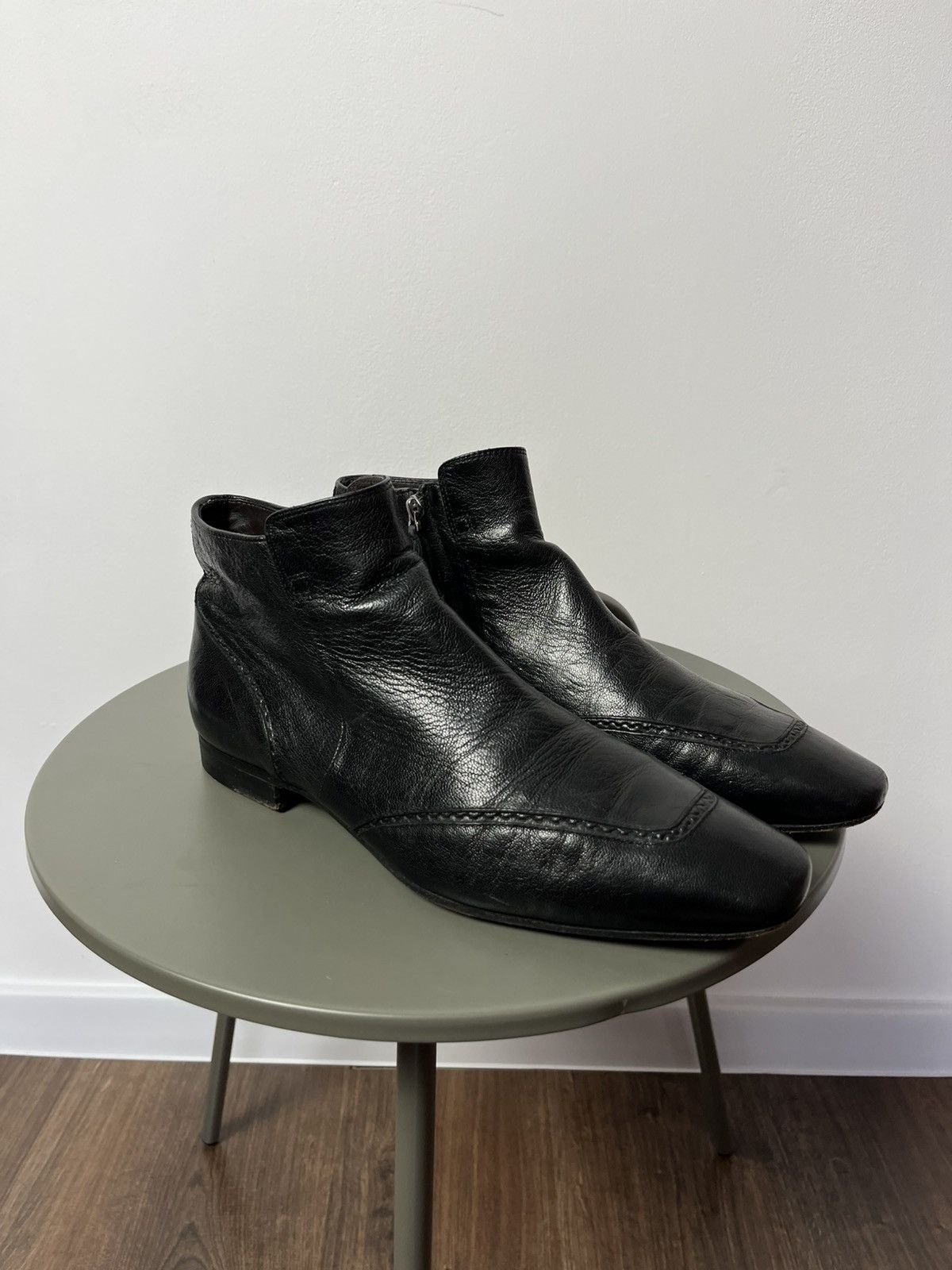 Bottega Veneta Bottega Veneta Leather Side-Zip Boots 42.5 EU / 9.5 US Size US 9.5 / EU 42-43 - 1 Thumbnail