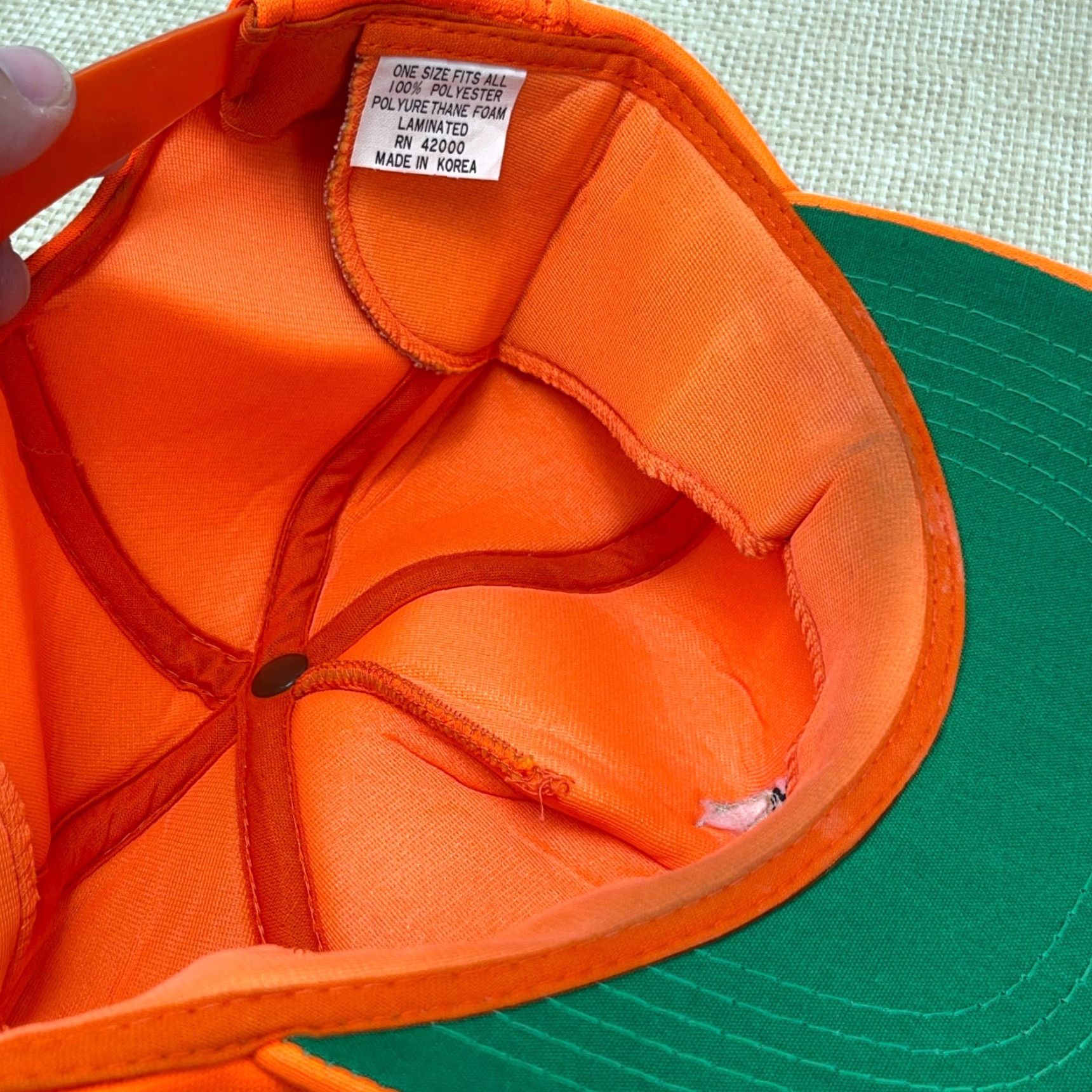 Vintage Vintage Duckbay Trucker Hat Cap Snapback Insulated 90s Deer Hunting Orange Camouflage Twill Cotton Adjustable Mens Casual Workwear Hat Size 44L - 6 Thumbnail