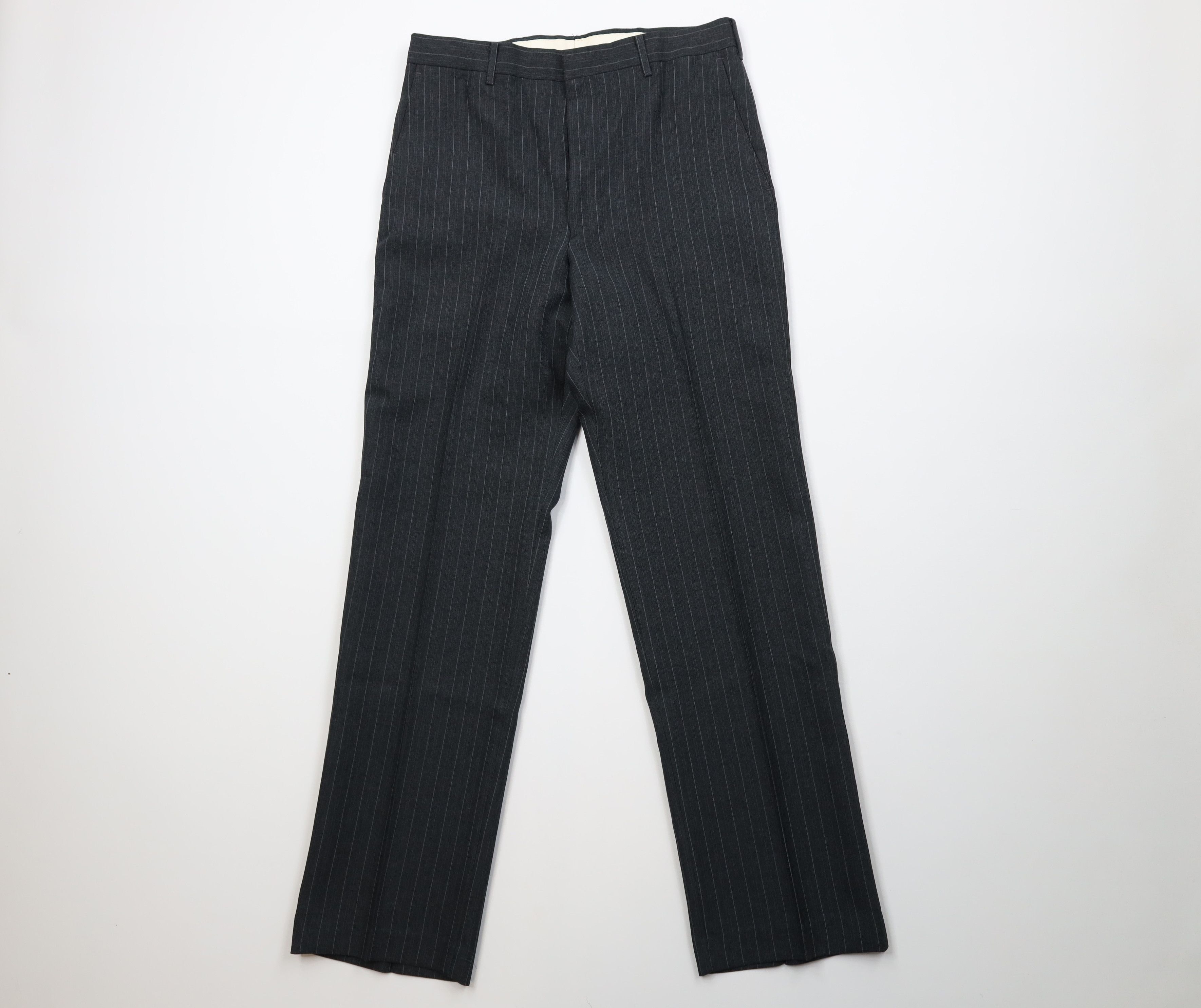 Vintage Vintage 70s Streetwear Knit Flared Chino Pants Gray USA Size US 32 / EU 48 - 1 Thumbnail