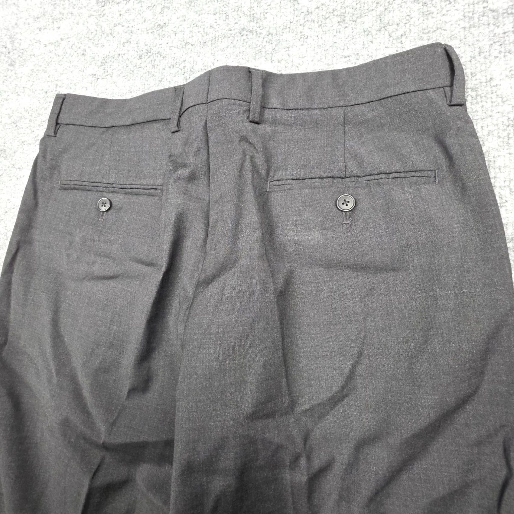 J.Crew VINTAGE J.CREW Wool Dress Pants Men 32 x 32 Gray Lined Creased Straight Leg Size US 32 / EU 48 - 3 Thumbnail