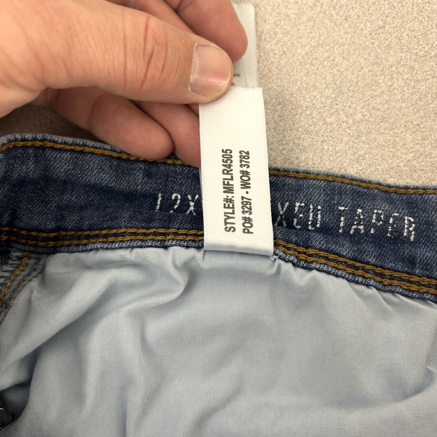 Denime DU/ER L2X Relaxed Taper Jeans Mens 38x29 Blue Medium Wash 5-Pocket Denim Stretch Size US 38 / EU 54 - 7 Thumbnail