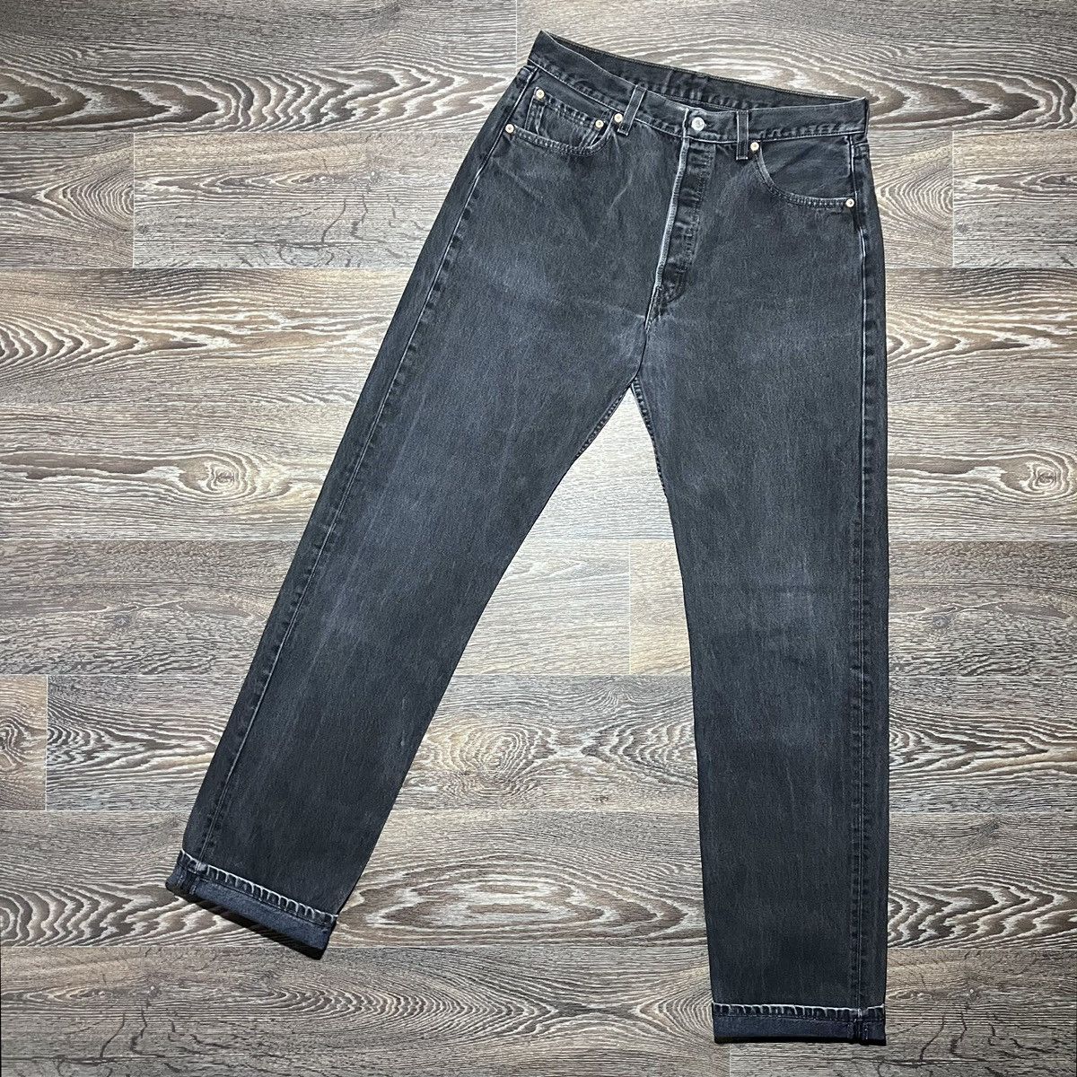 Levi's Vintage LEVI’S 501 Made In USA Washed Denim Black Jeans Size US 34 / EU 50 - 1 Thumbnail