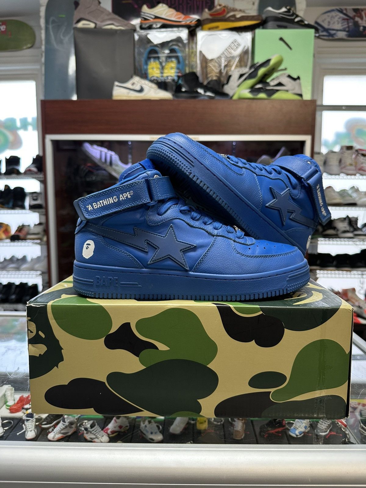Bape Bape Bapesta Hi (Blue) Size US 9.5 / EU 42-43 - 1 Thumbnail