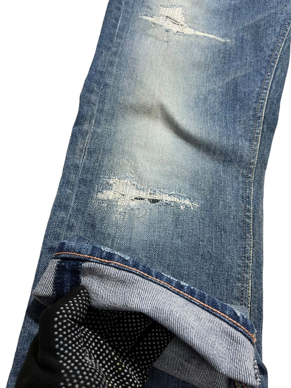DELUXE × Japanese Brand × Vintage DELUXE JAPANESE BRAND DISTRESS DESIGN JEANS Size US 33 - 5 Thumbnail